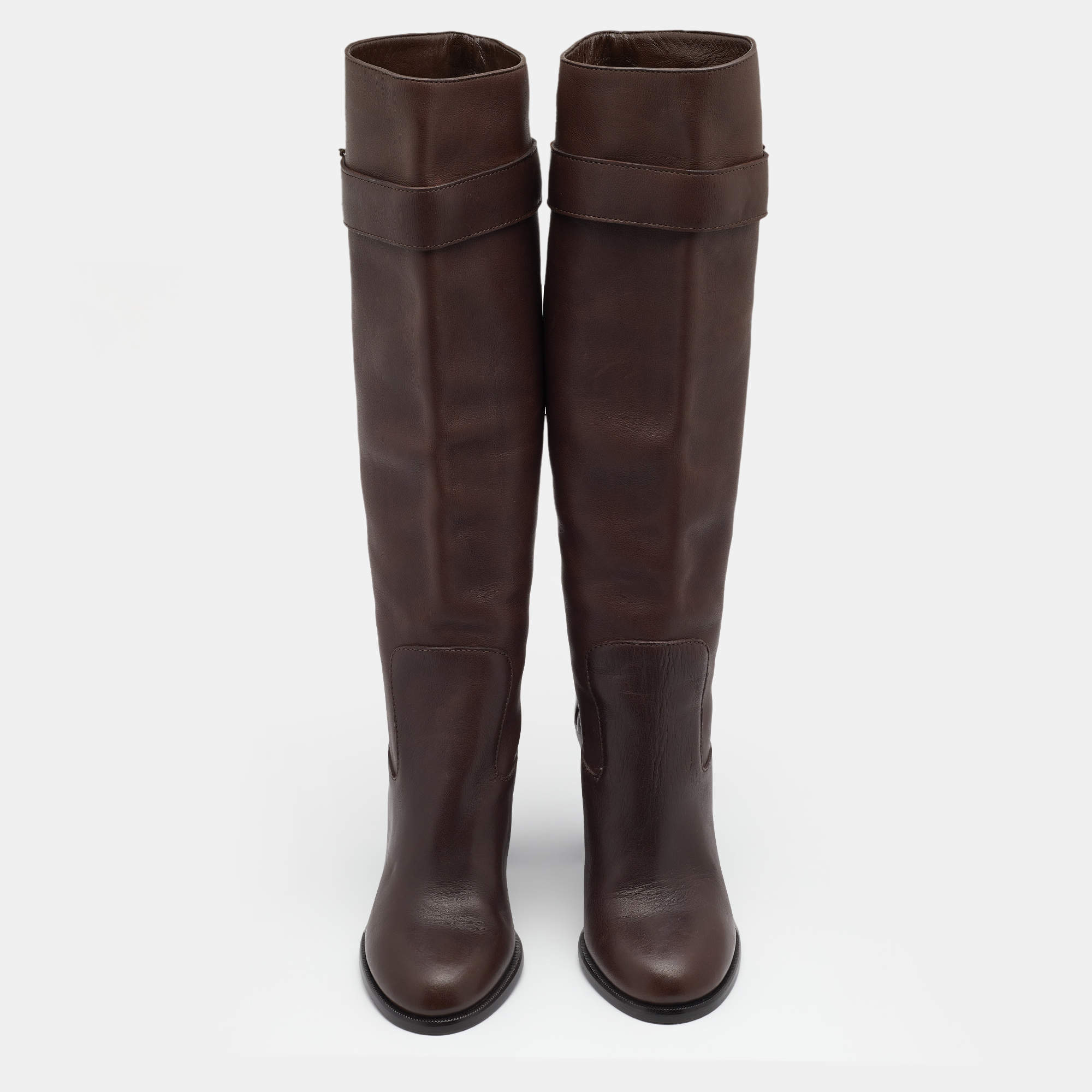Leather boots Louis Vuitton Brown size 42.5 EU in Leather - 35634576
