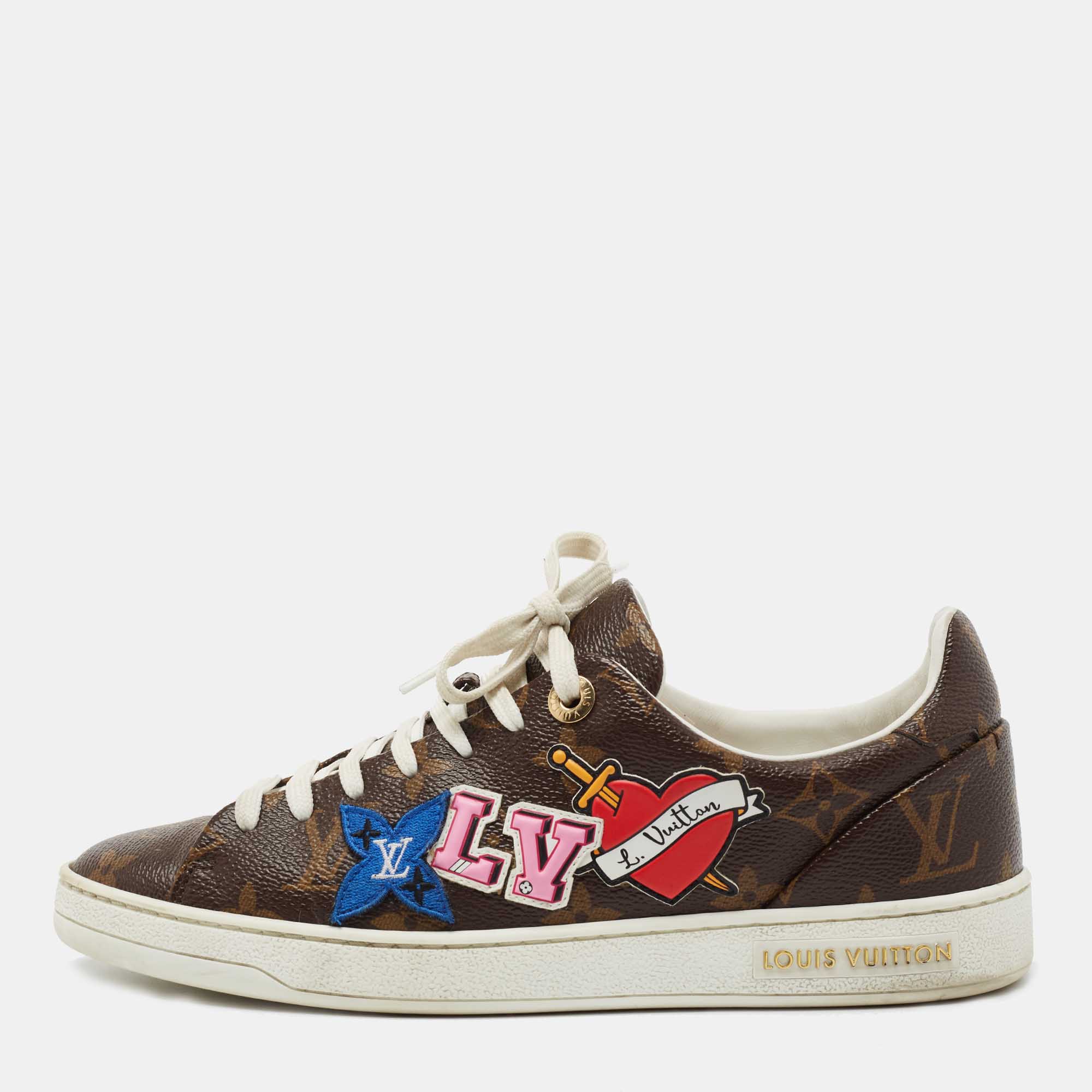 Louis Vuitton Lv Frontrow Sneakers Leopard in Brown