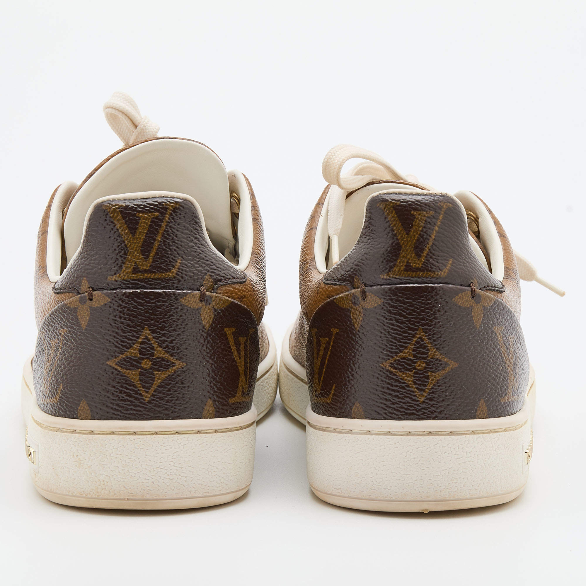 Louis Vuitton Monogram Reverse Canvas Frontrow Sneakers Size 37