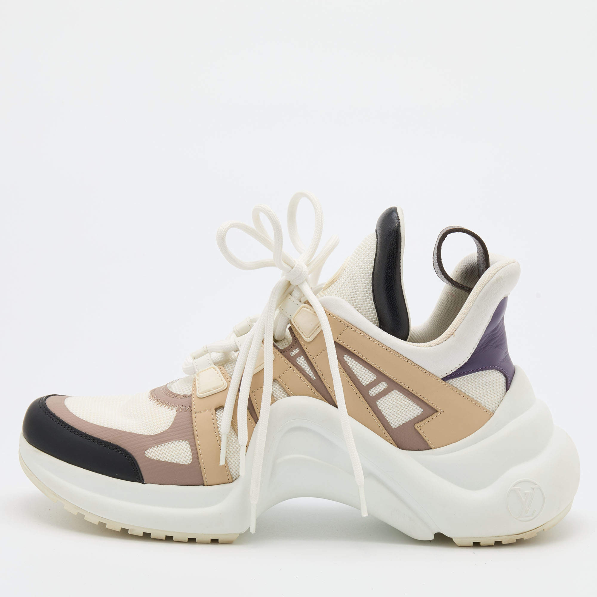 Louis Vuitton Multicolor Mesh and Leather Archlight Sneakers Size 39