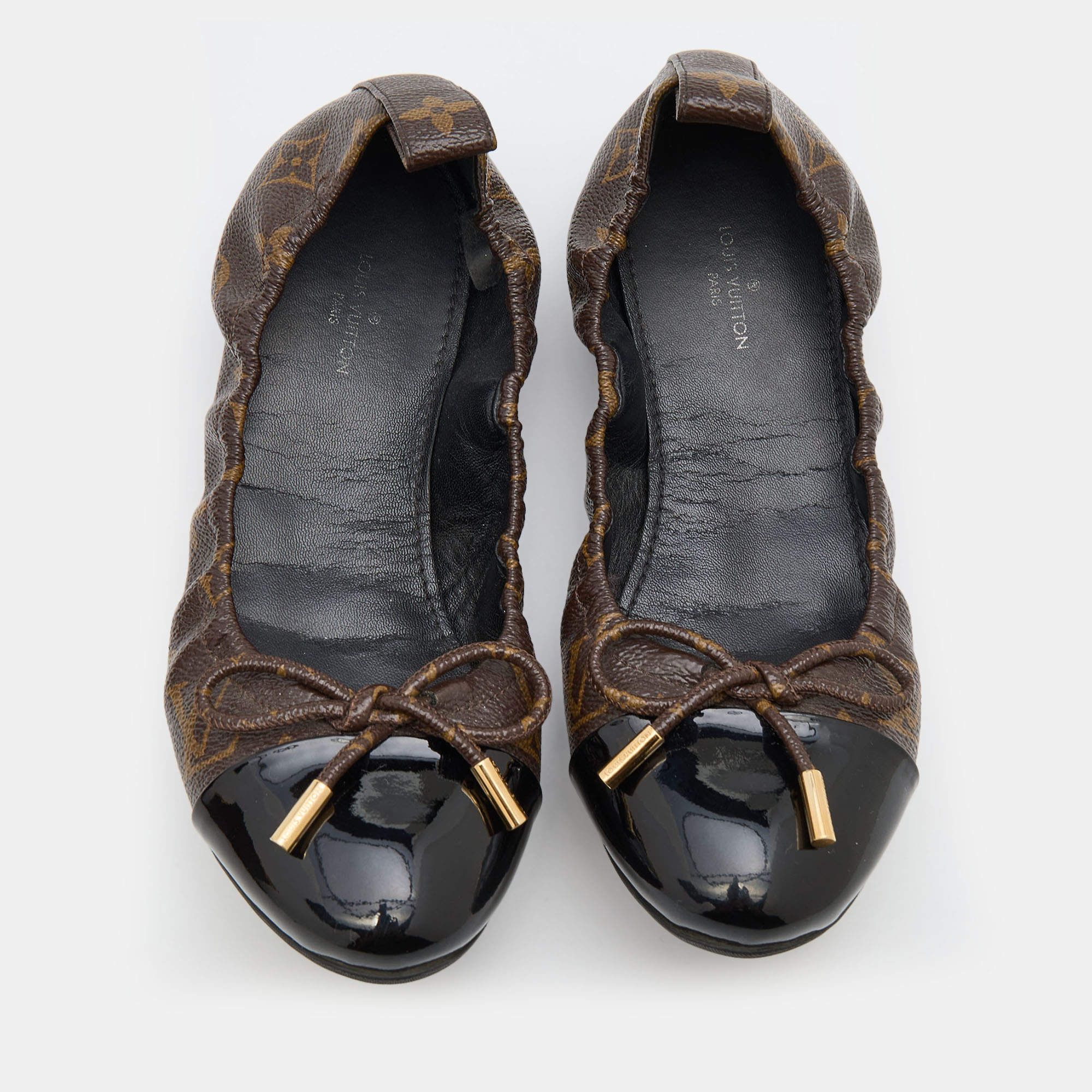 Louis Vuitton Leather Ballet Flats - Black Flats, Shoes - LOU772472