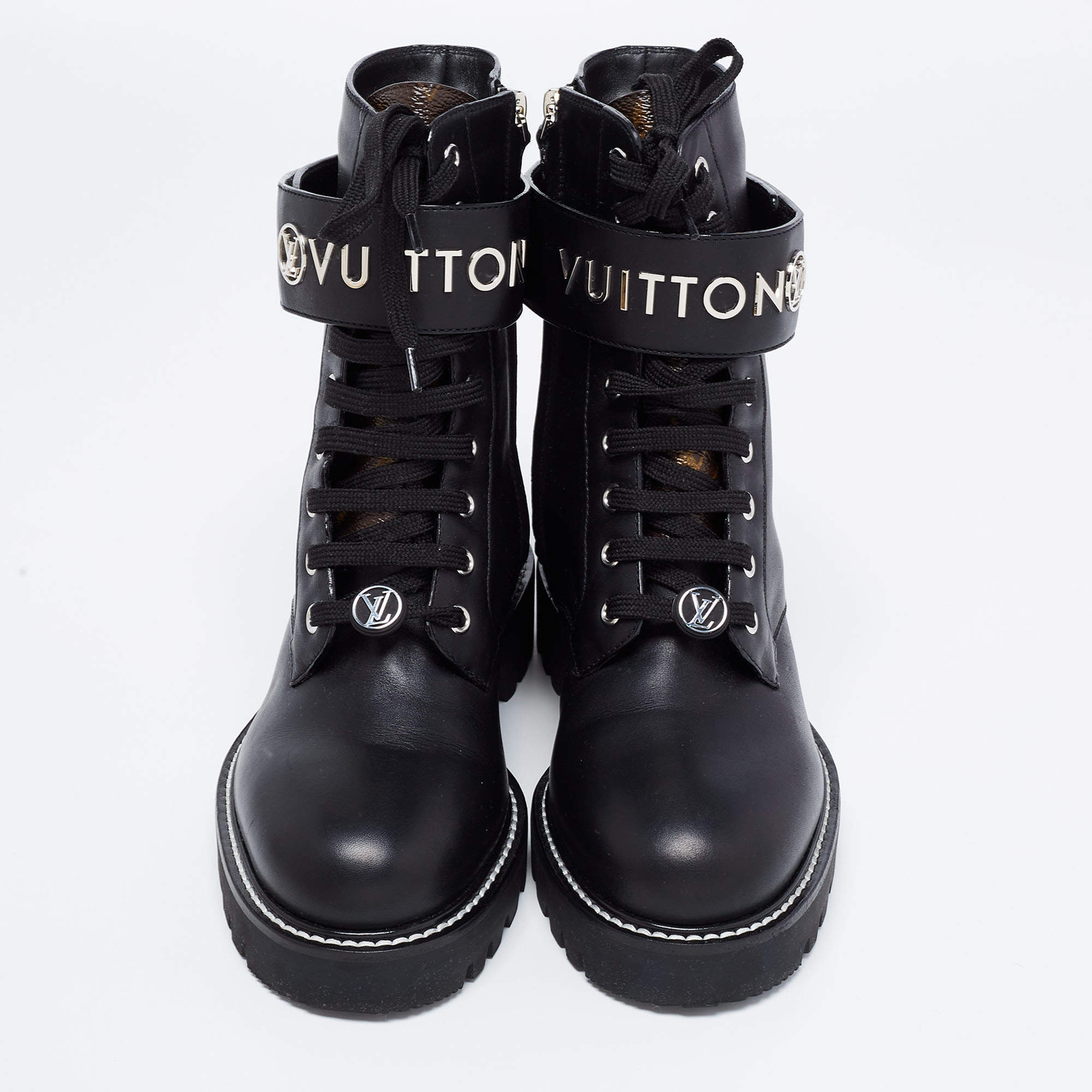 Cloth ankle boots Louis Vuitton Black size 37 EU in Cloth - 29097933