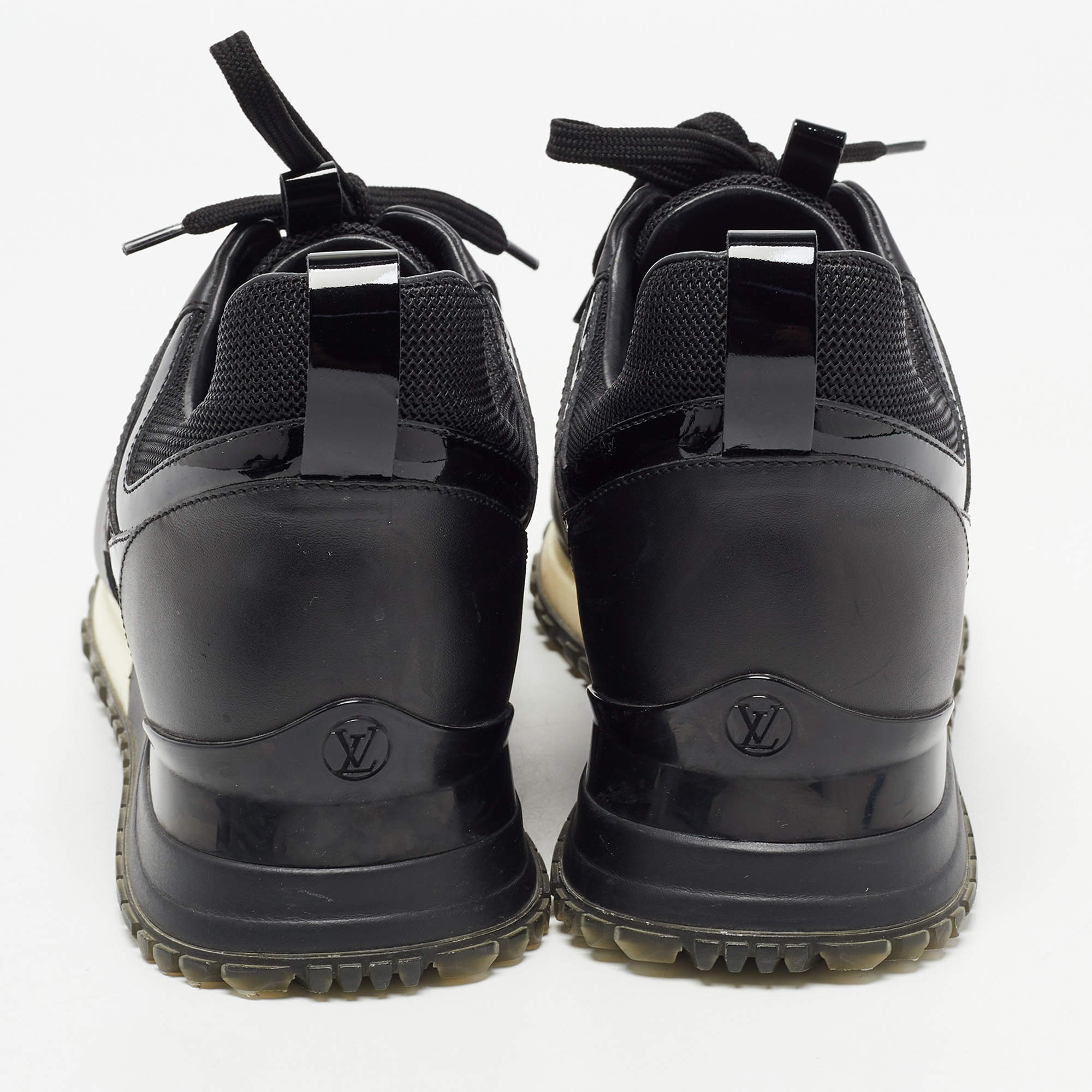 Run away leather trainers Louis Vuitton Black size 36.5 EU in Leather -  34881333