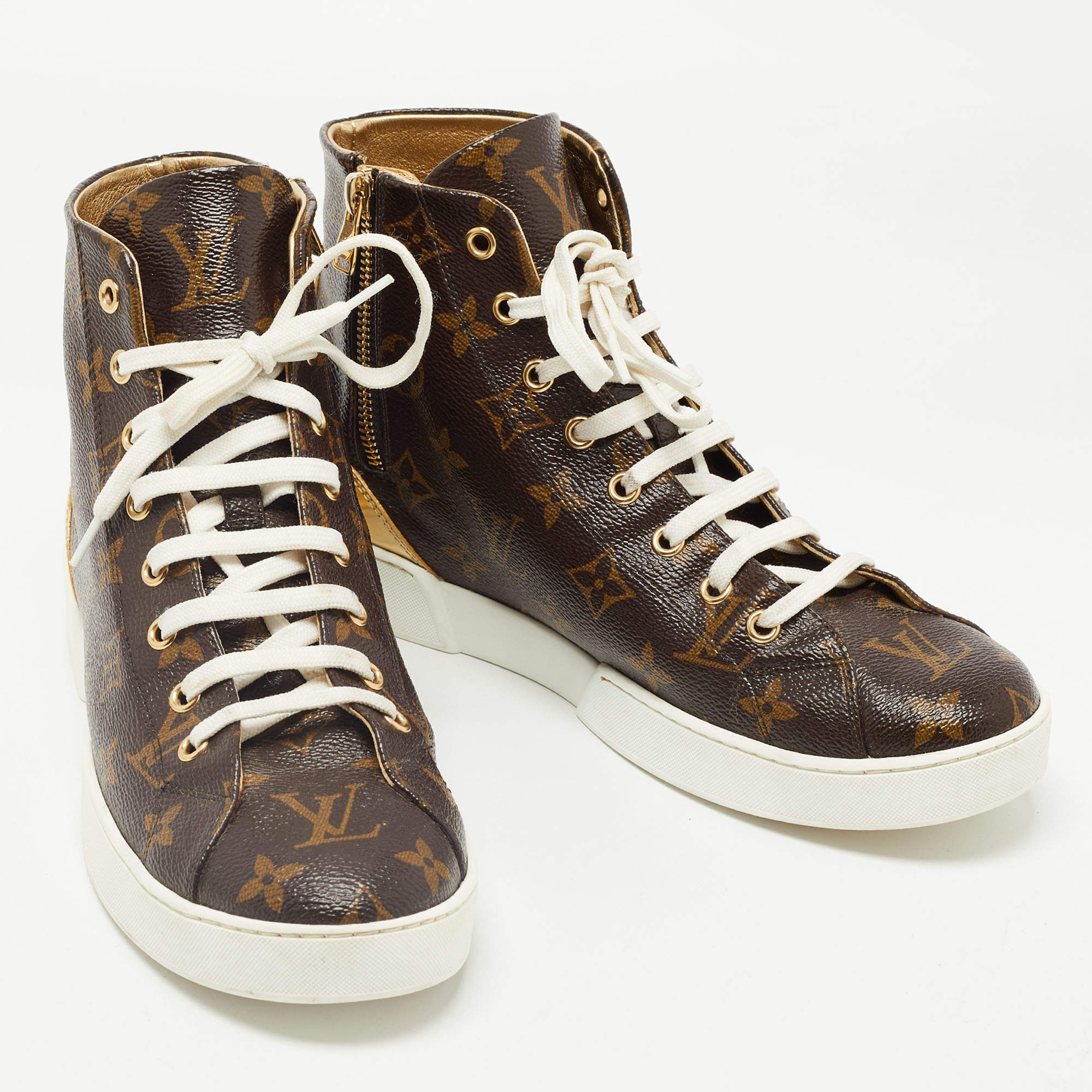 Louis Vuitton, Shoes, Louis Vuitton 854 Stellar Jacquard Leather Sneakers