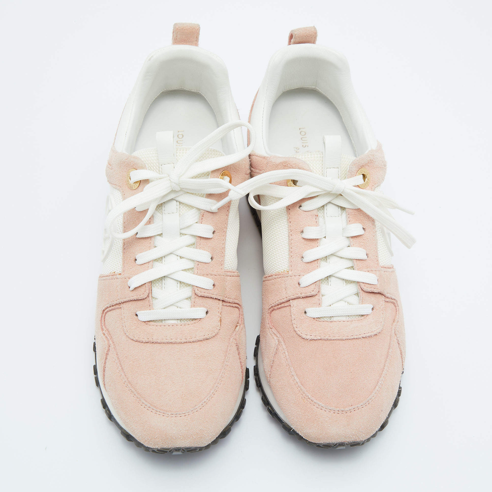 Run away leather trainers Louis Vuitton Pink size 37 EU in Leather -  24995044