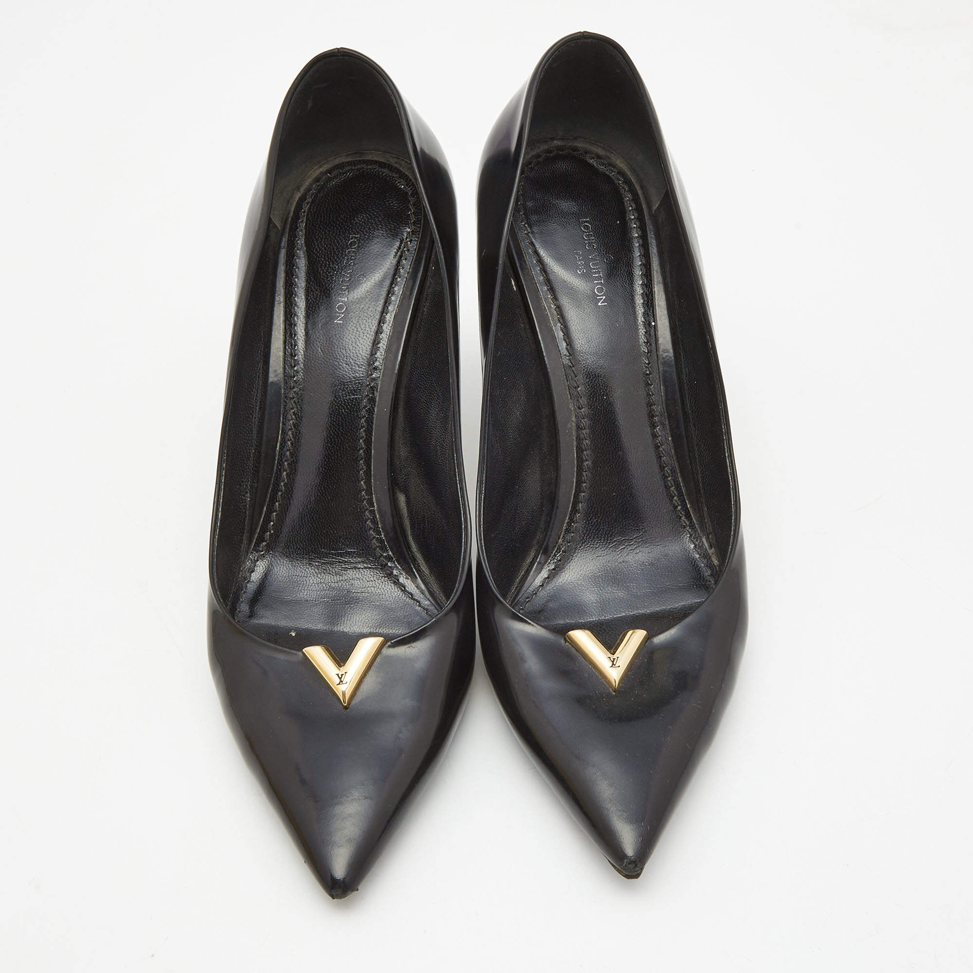 Louis Vuitton Black Leather Heartbreaker Pointed Toe Pumps Size 41 Louis  Vuitton