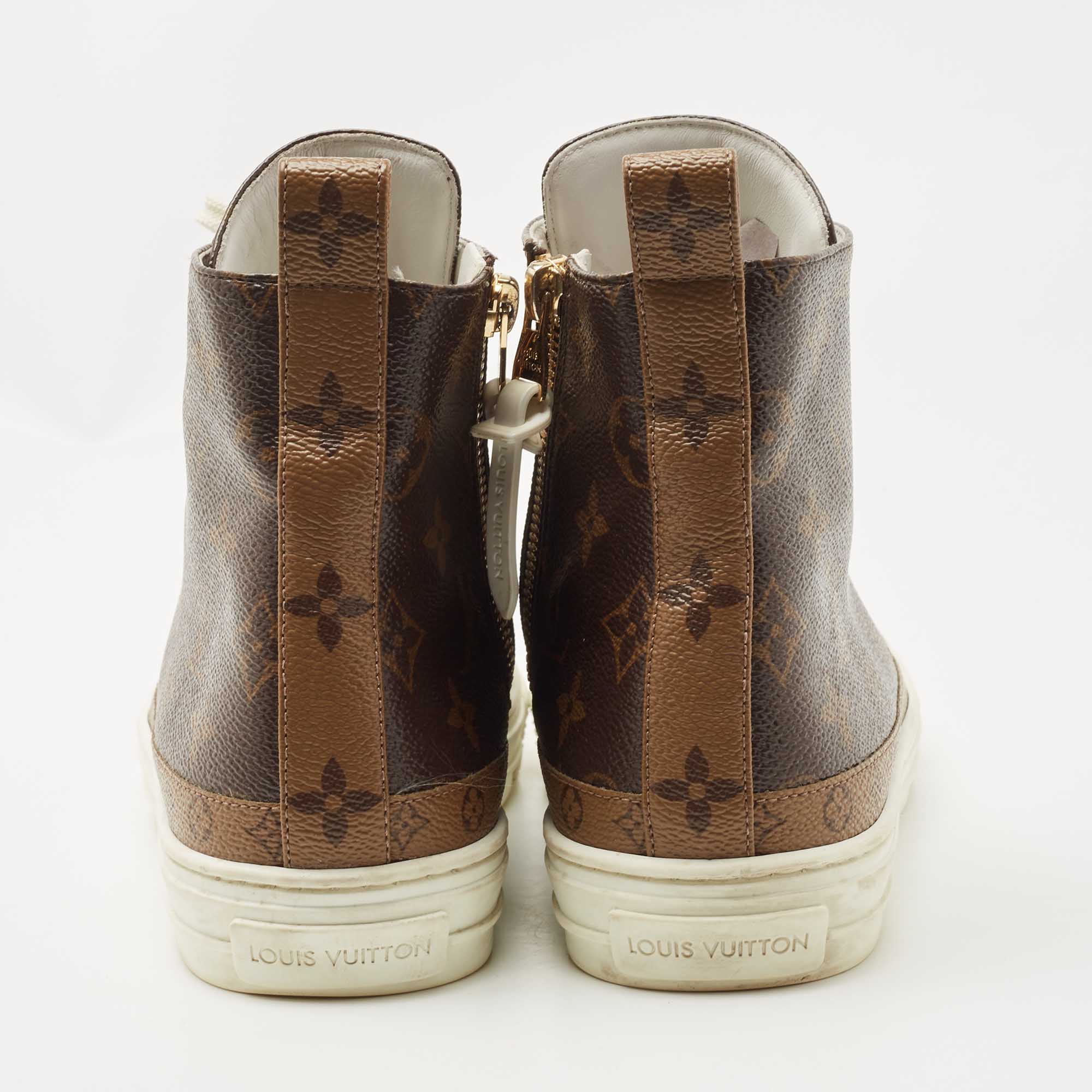 Stellar leather trainers Louis Vuitton Brown size 36 EU in Leather -  33361451