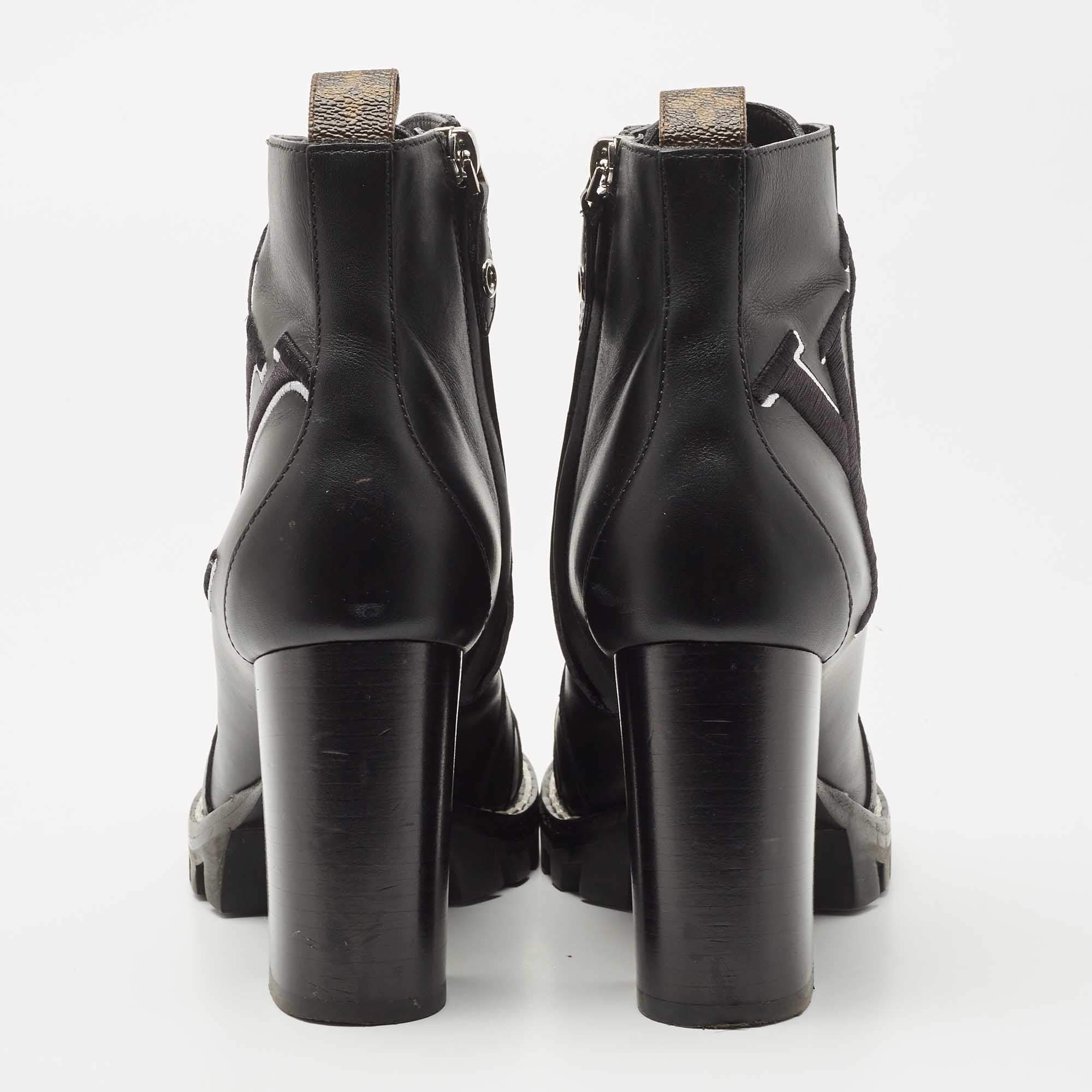 Leather boots Louis Vuitton Black size 37 EU in Leather - 38813301