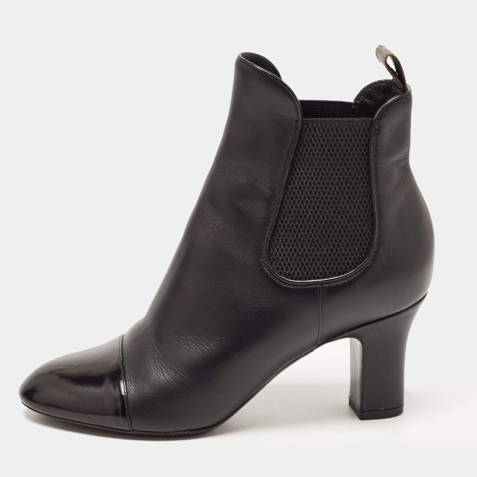 Louis Vuitton Black Leather Ankle Boots Size 35 Louis Vuitton The 