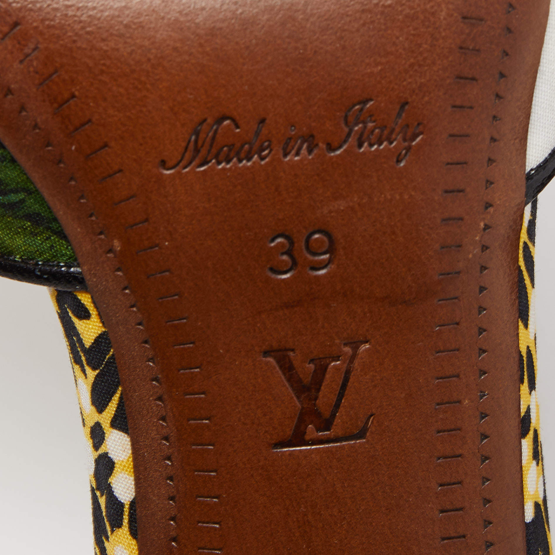 Louis Vuitton Yellow/White Satin and Leather Ankle Strap Sandals Size 39  Louis Vuitton | The Luxury Closet