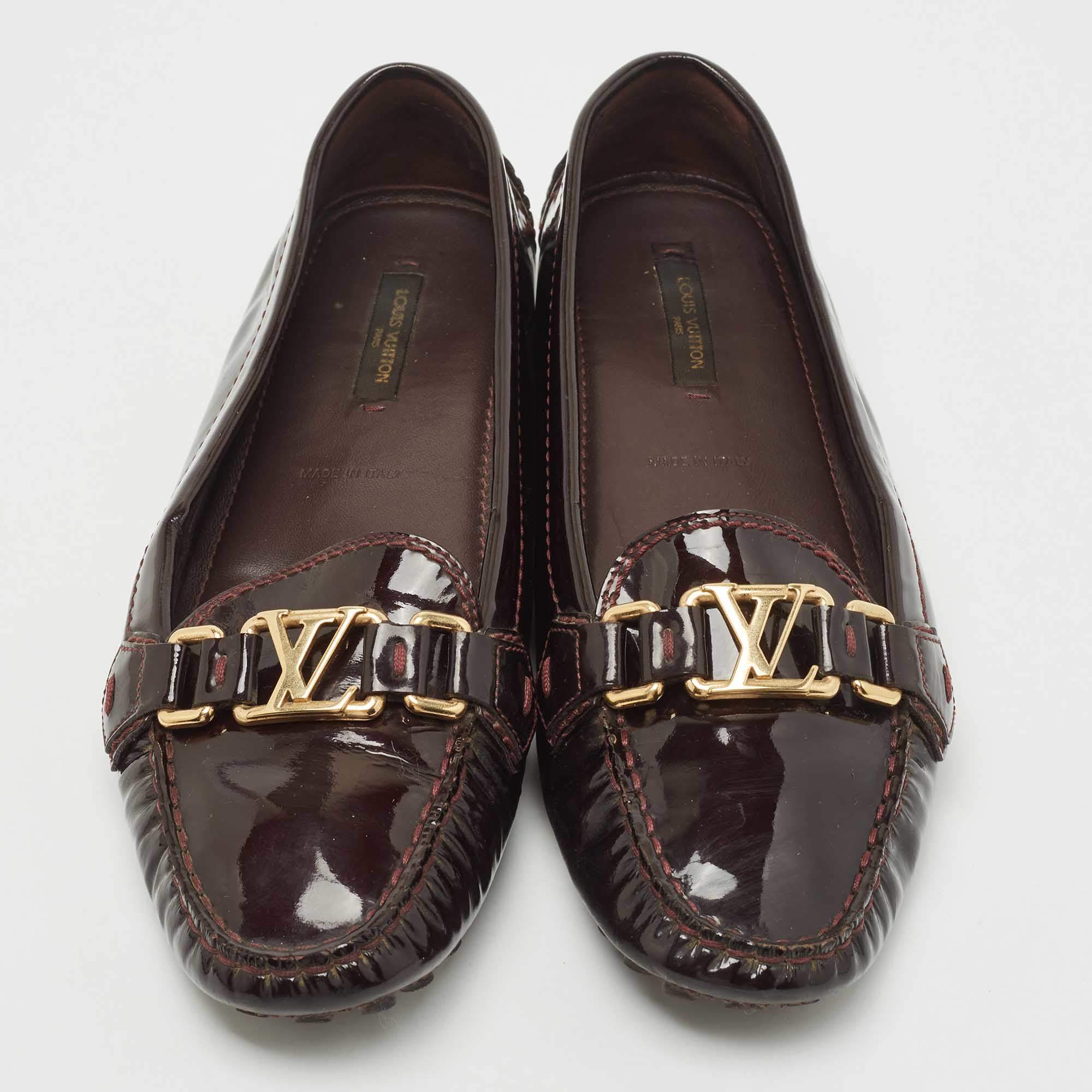 Louis Vuitton Burgundy Patent Leather Oxford Slip On Loafers Size 41 Louis  Vuitton | The Luxury Closet