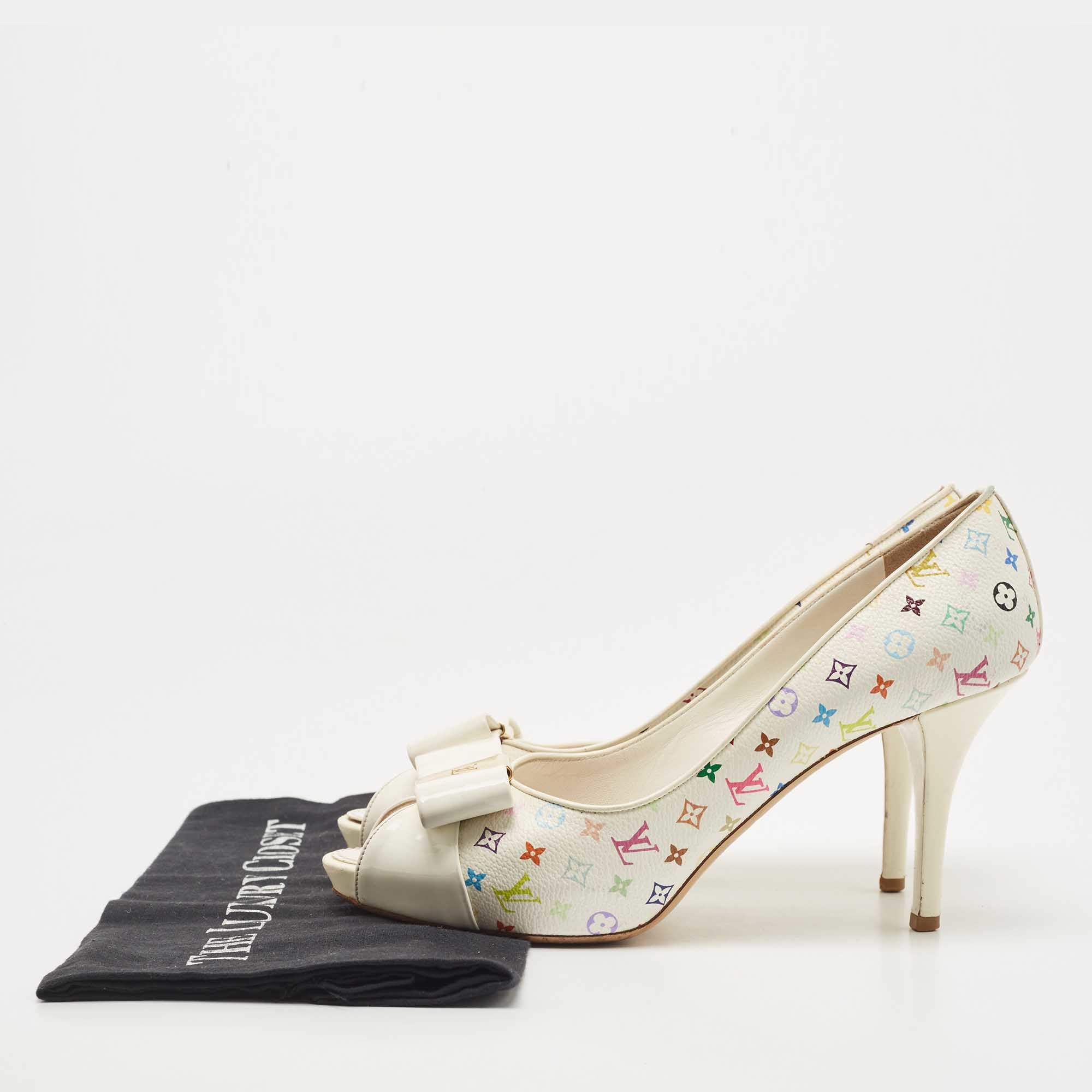 Louis Vuitton Women's Bow Motif Open Toe Heels