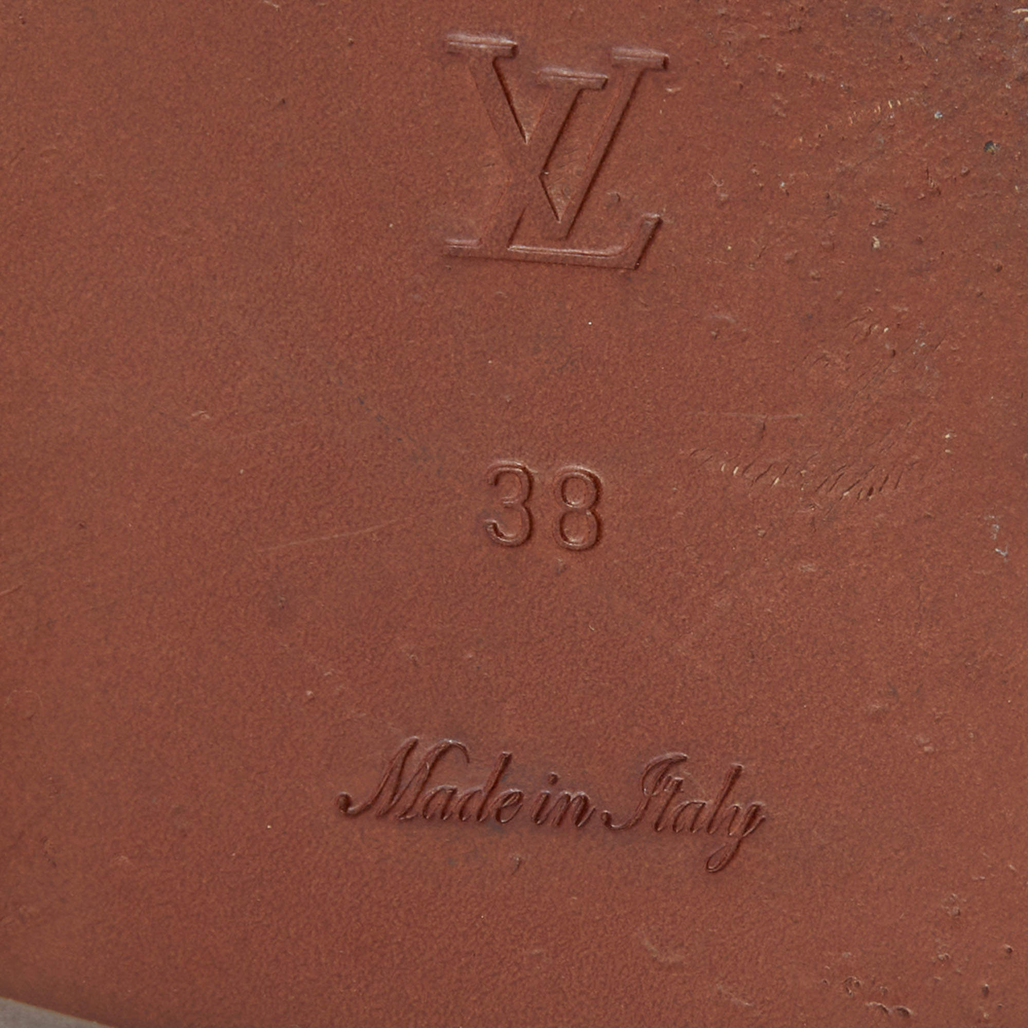 Louis Vuitton Brown Monogram Canvas and Leather Passenger Flat Sandals Size  38