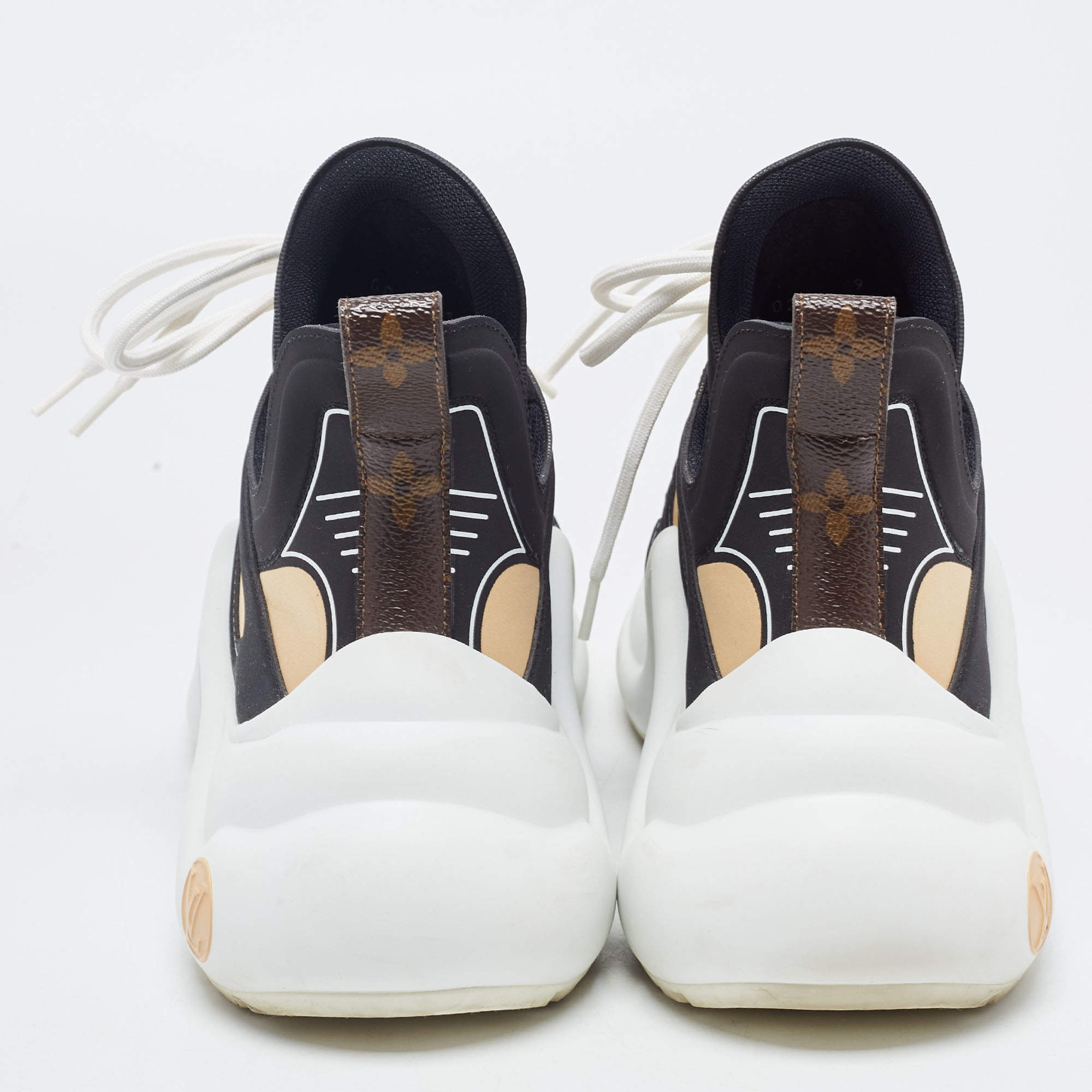 Louis Vuitton Brown/Black Monogram Canvas and Nylon Archlight Sneakers Size  35 Louis Vuitton