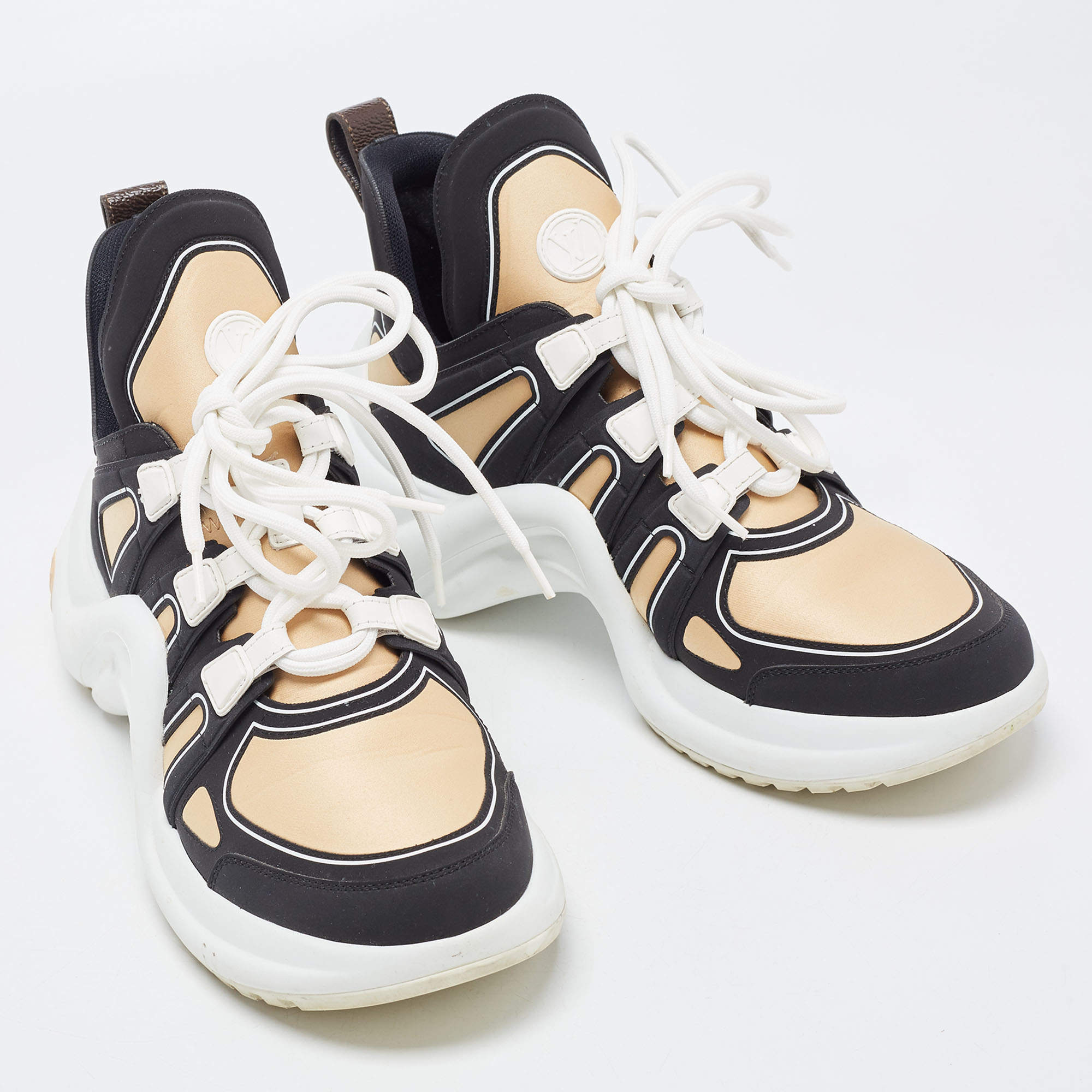 Louis Vuitton Black/Brown Neoprene/Leather and Monogram Canvas Archlight  Sneakers Size 38 Louis Vuitton | The Luxury Closet