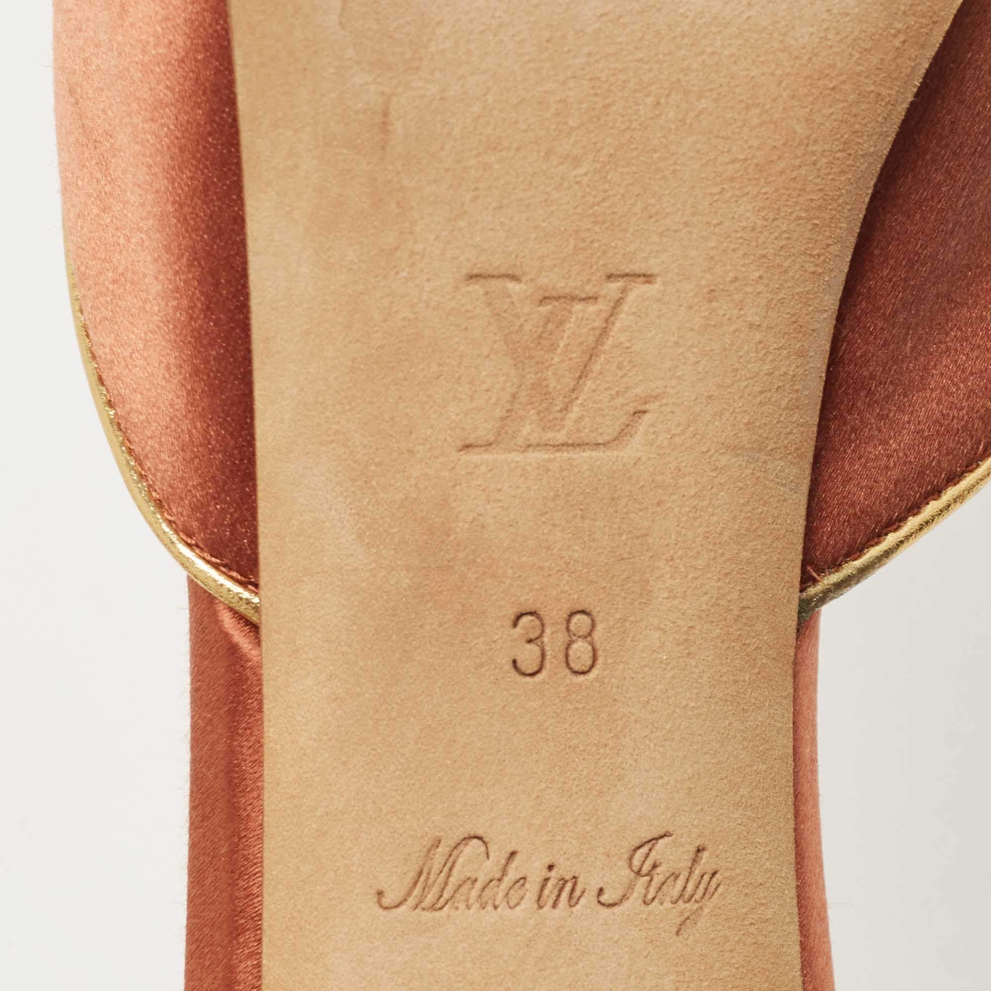 Louis Vuitton Tricolor Damier Calf Hair Bow Slide Sandals Size 38 Louis  Vuitton