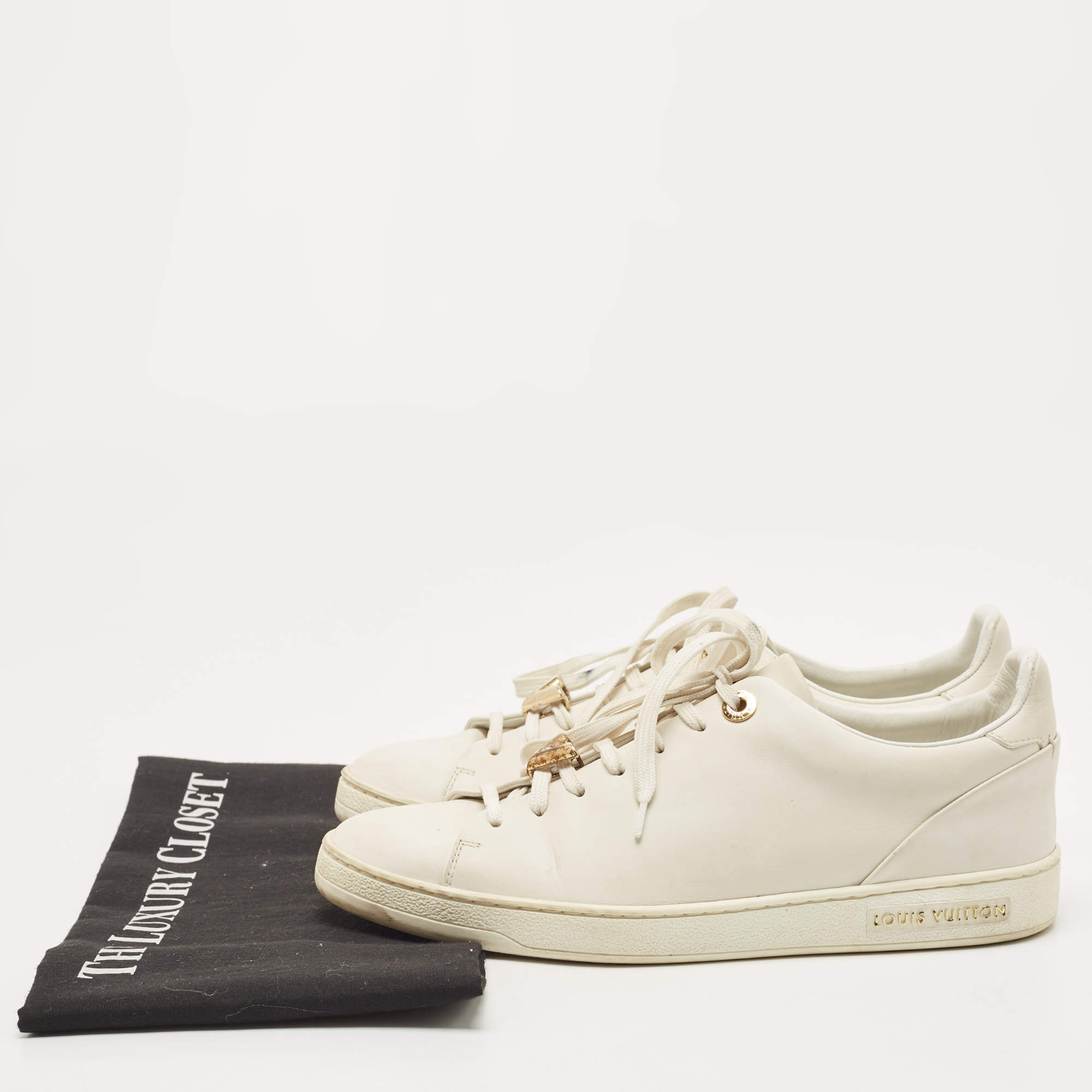 Louis Vuitton® Frontrow Sneaker White. Size 35.0 in 2023  White shoes  women, Sneakers white, Womens shoes sneakers