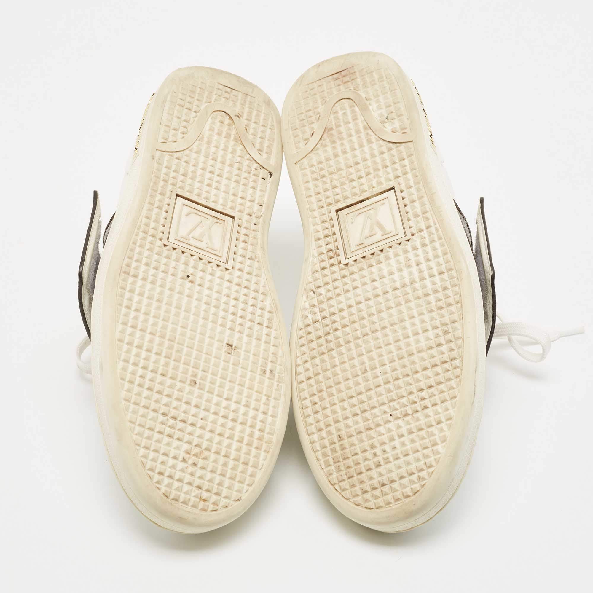 CHAUSSURES LOUIS VUITTON BASKETS 40 40.5 1A5798 FRONTROW BLANC