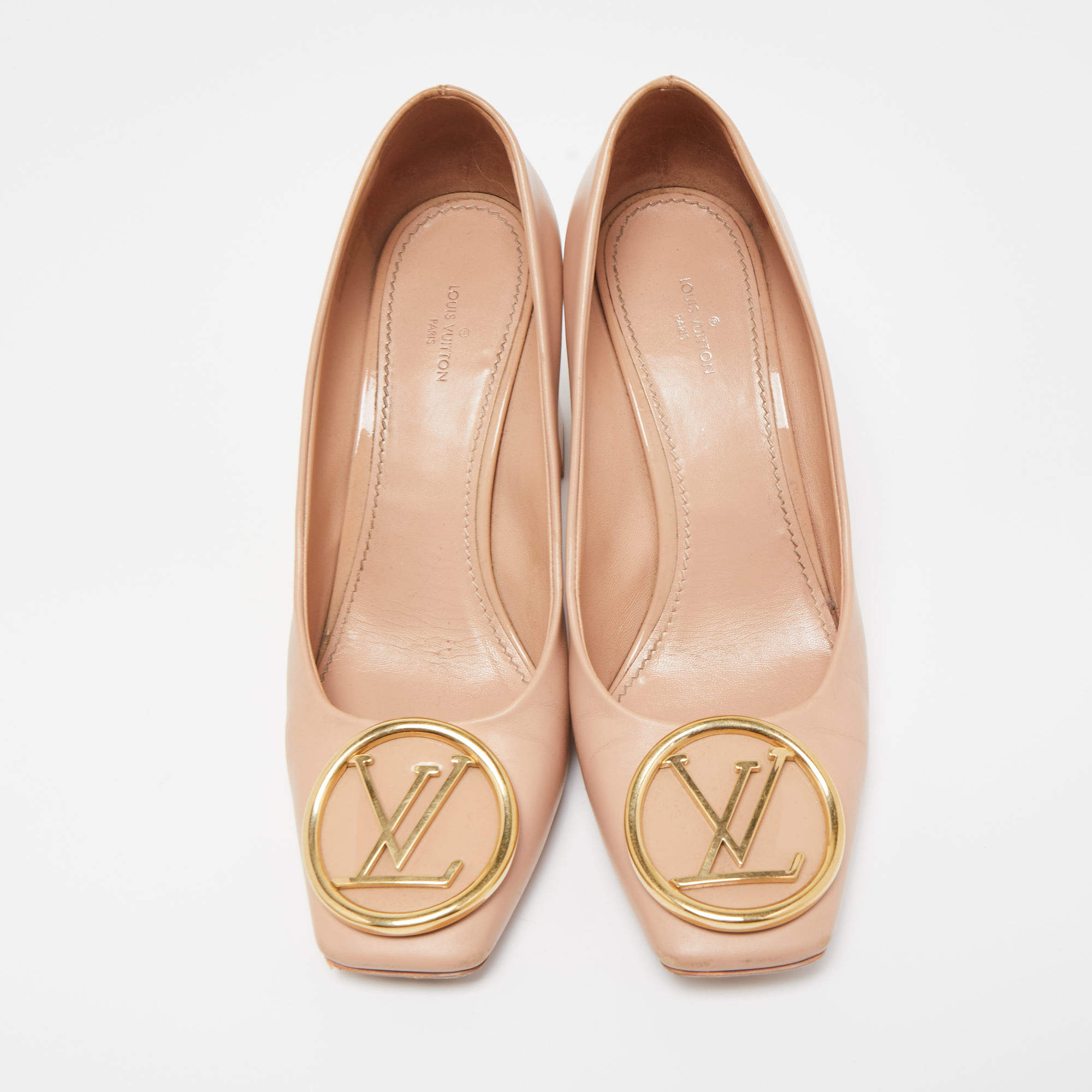Pre-owned Louis Vuitton Beige Leather Madeleine Pumps Size 38.5