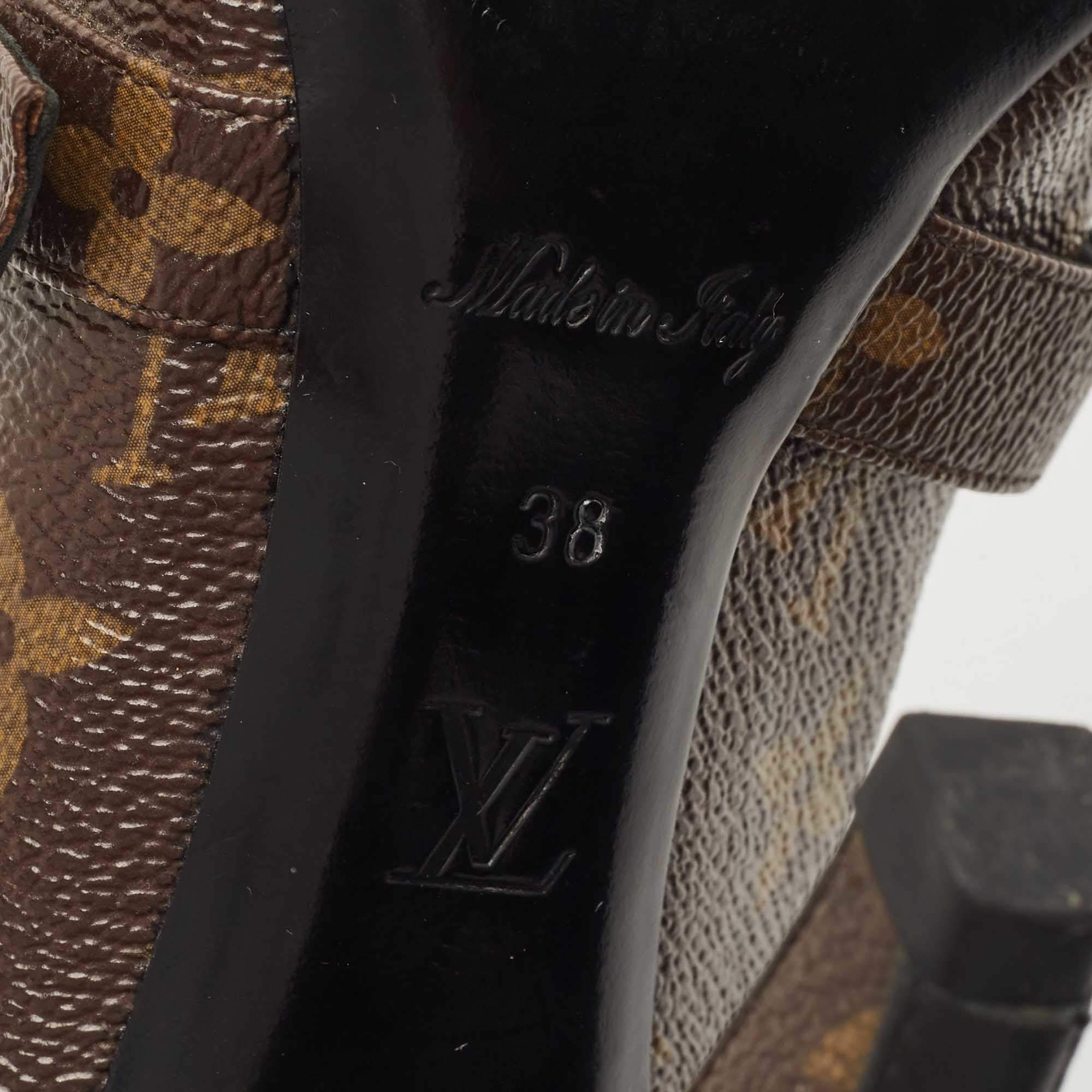 Pre Owned Louis Vuitton Monogram Canvas Star Power Buckle Detail Pumps Size 38