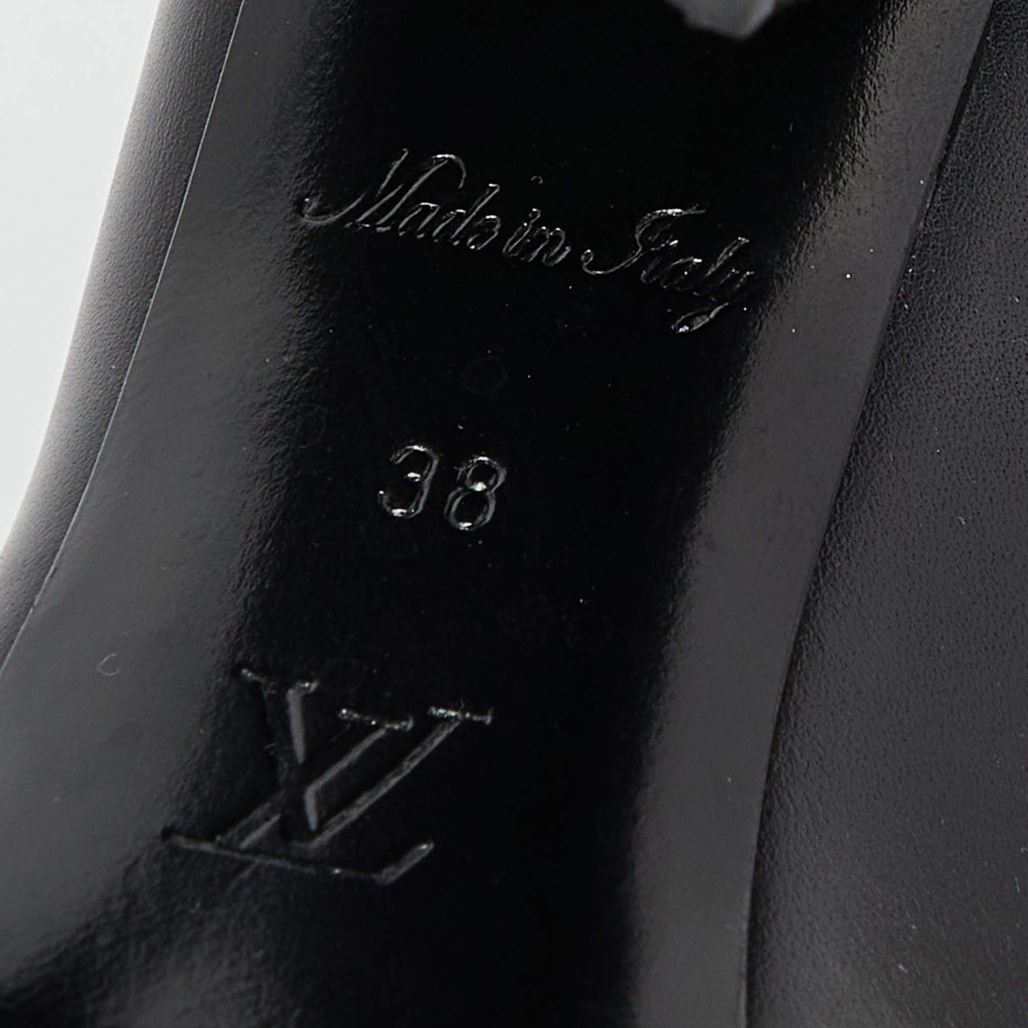 Louis Vuitton Black & Canvas Monogram Matchmake Slingback Pumps