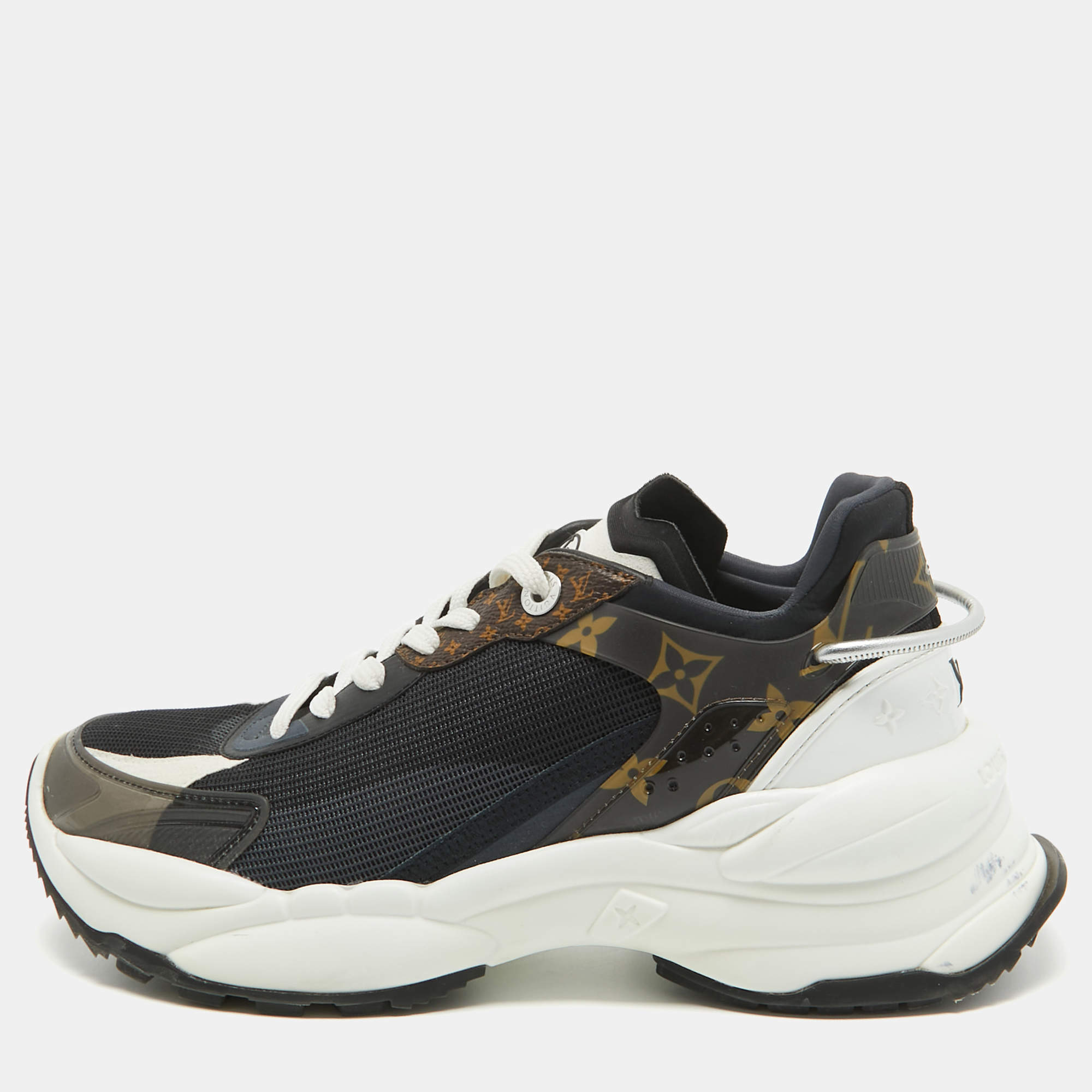 Pre Owned Louis Vuitton Multicolor Mesh and Coated Canvas Low Top Sneakers Size 39