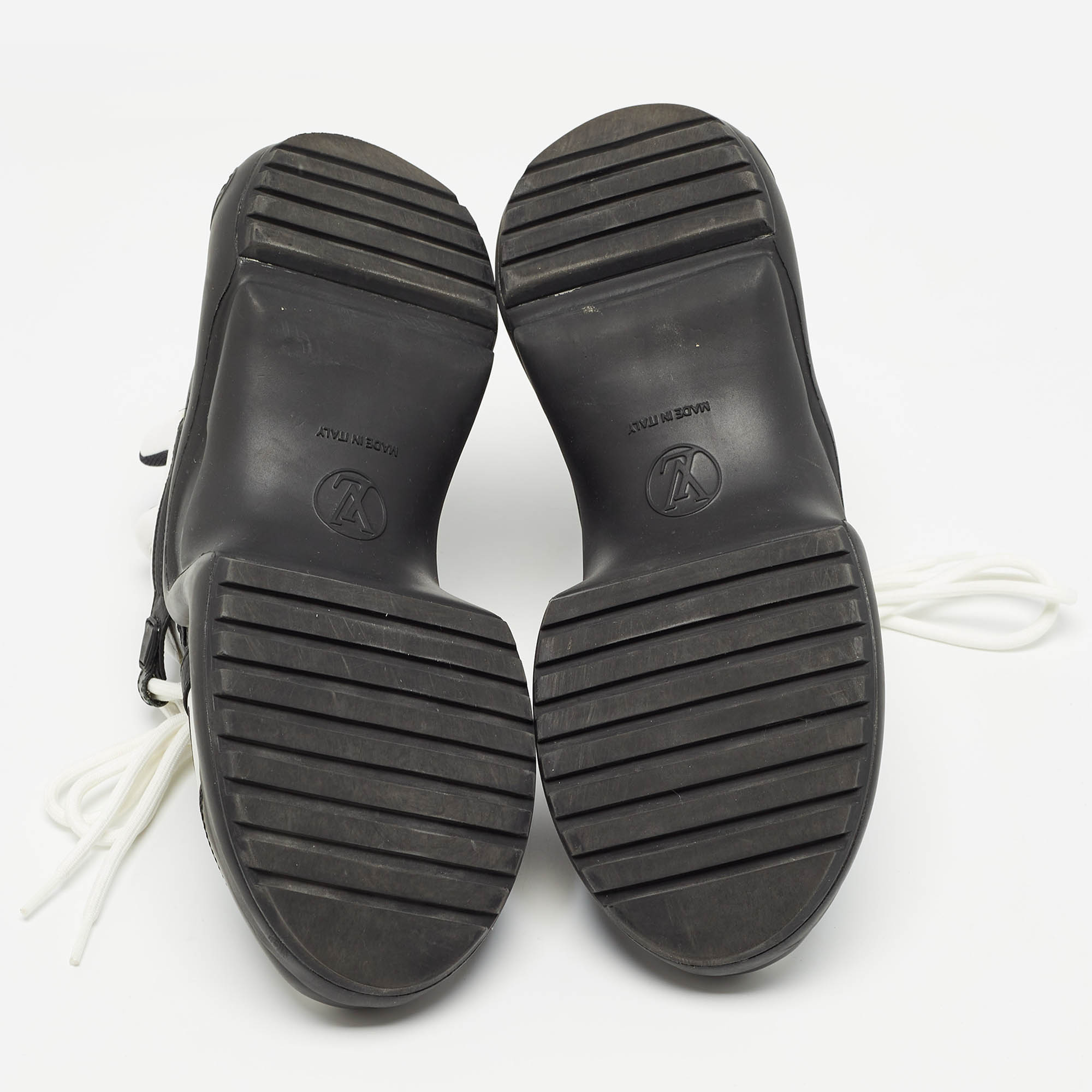 Pre Owned Louis Vuitton Black/White Leather and Mesh Archlight Sneakers Size 37.5