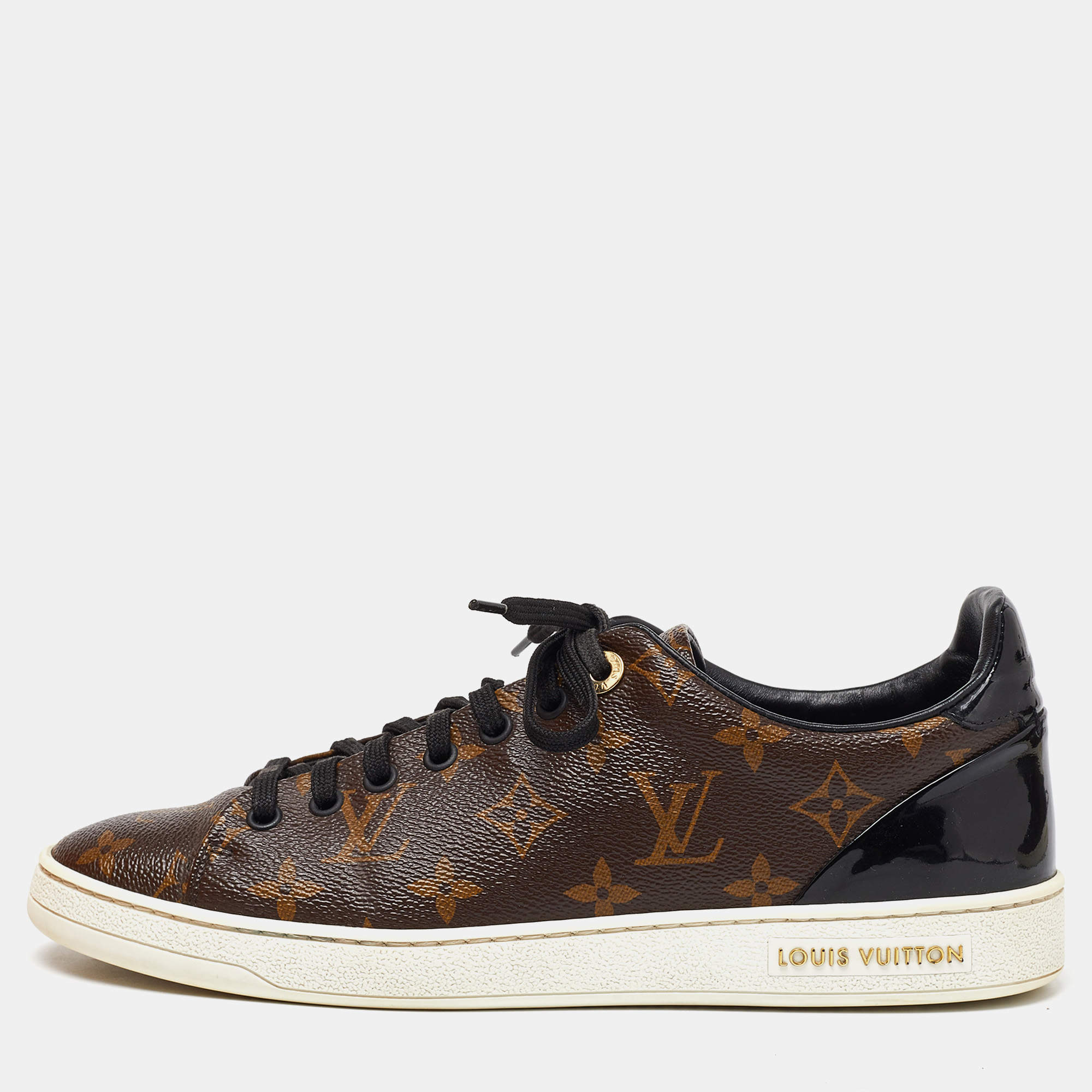 Louis Vuitton Brown Monogram Canvas Frontrow Low Top Sneakers Size 40