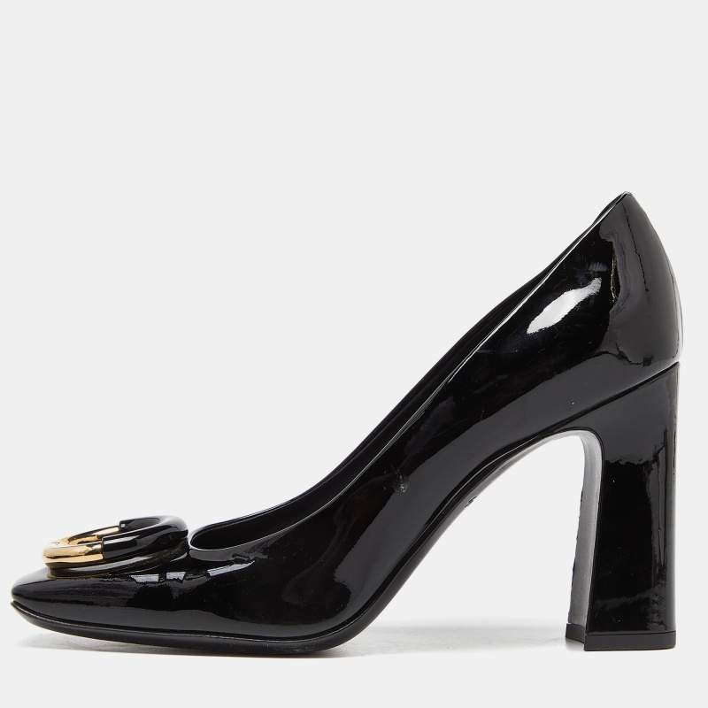 Pre Owned Louis Vuitton Black Patent and Leather Madeleine Pumps Size 39