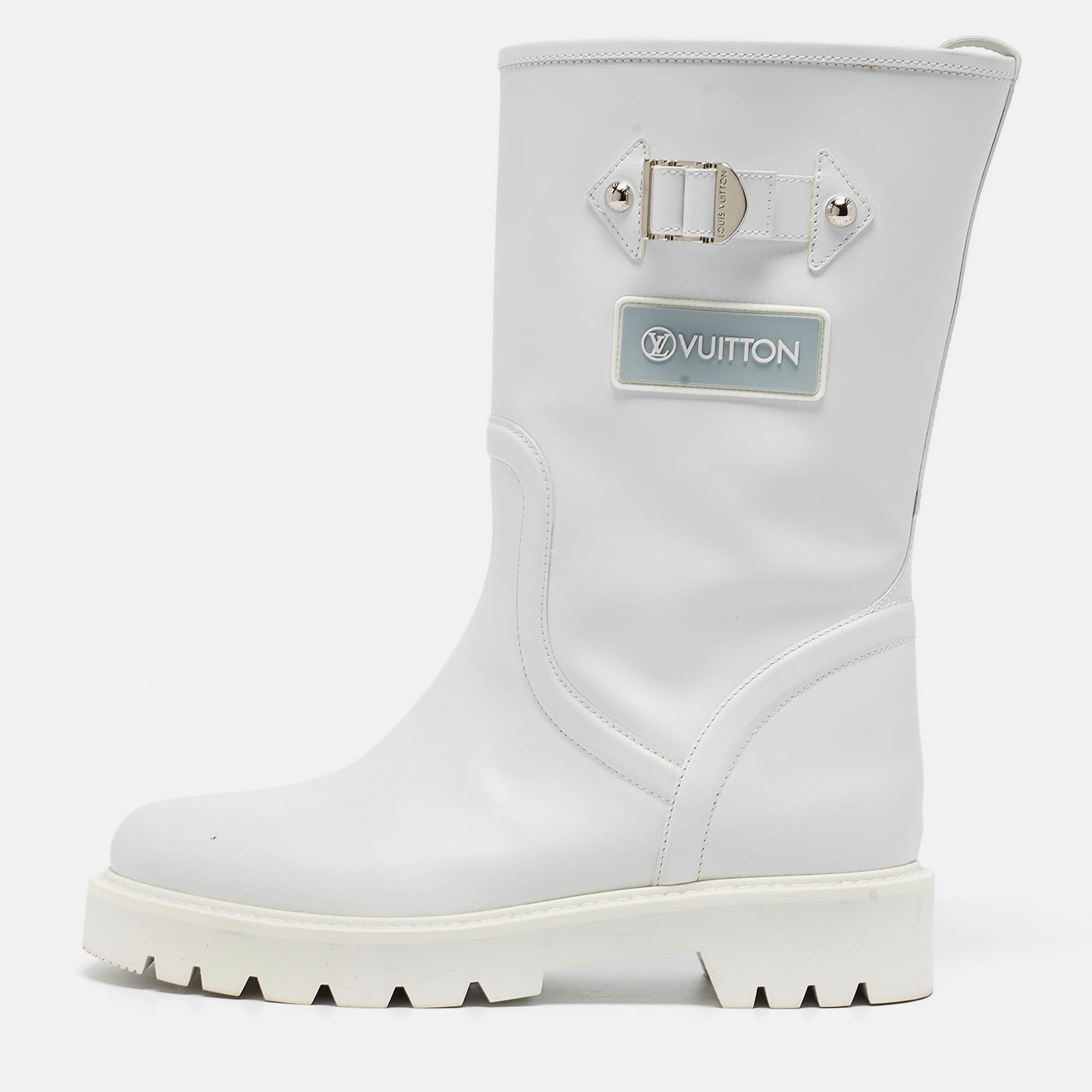 Louis vuitton white boots best sale