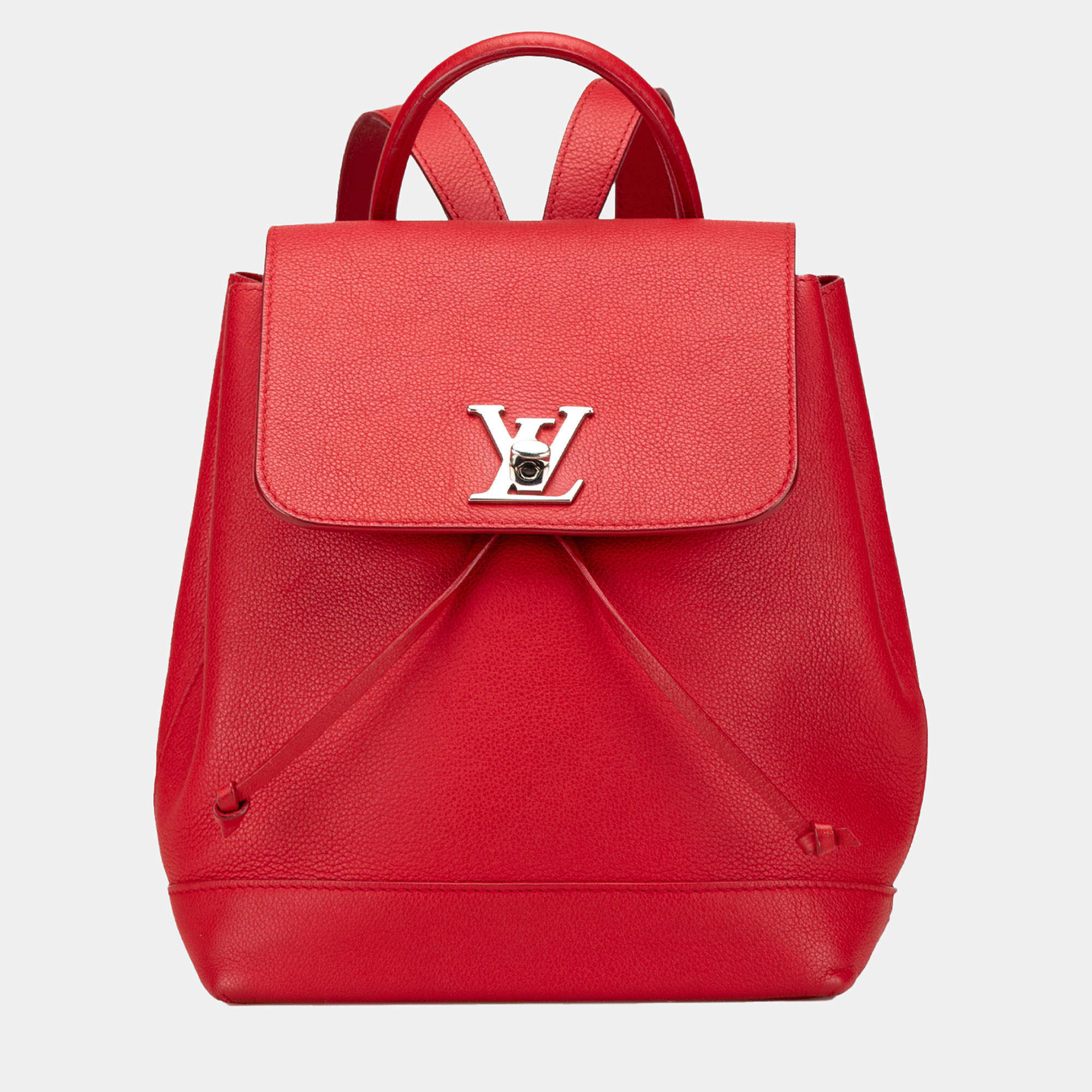 Louis Vuitton Red Taurillon Lockme Backpack