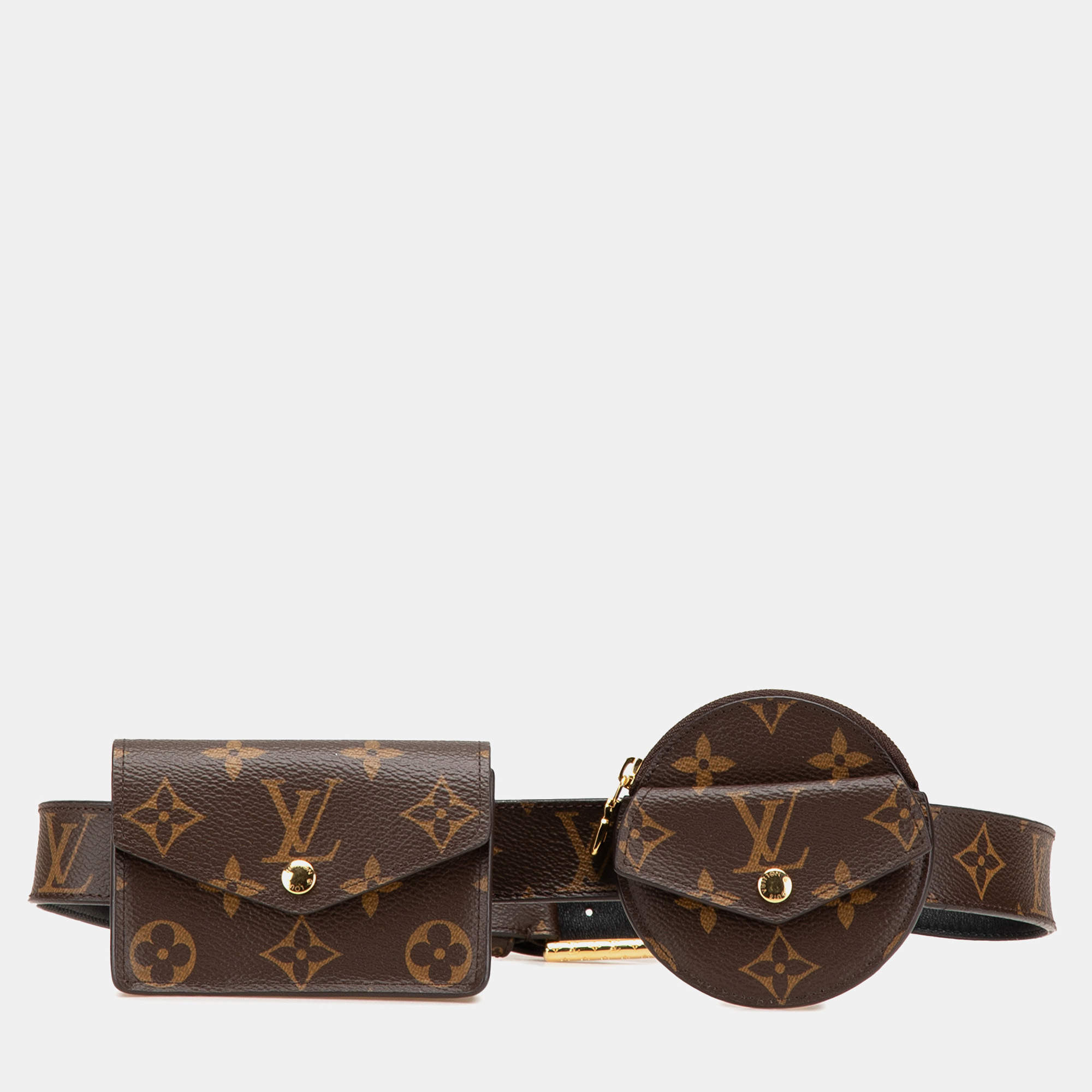 Louis Vuitton Brown Monogram Daily Multi Pocket 30 mm Belt