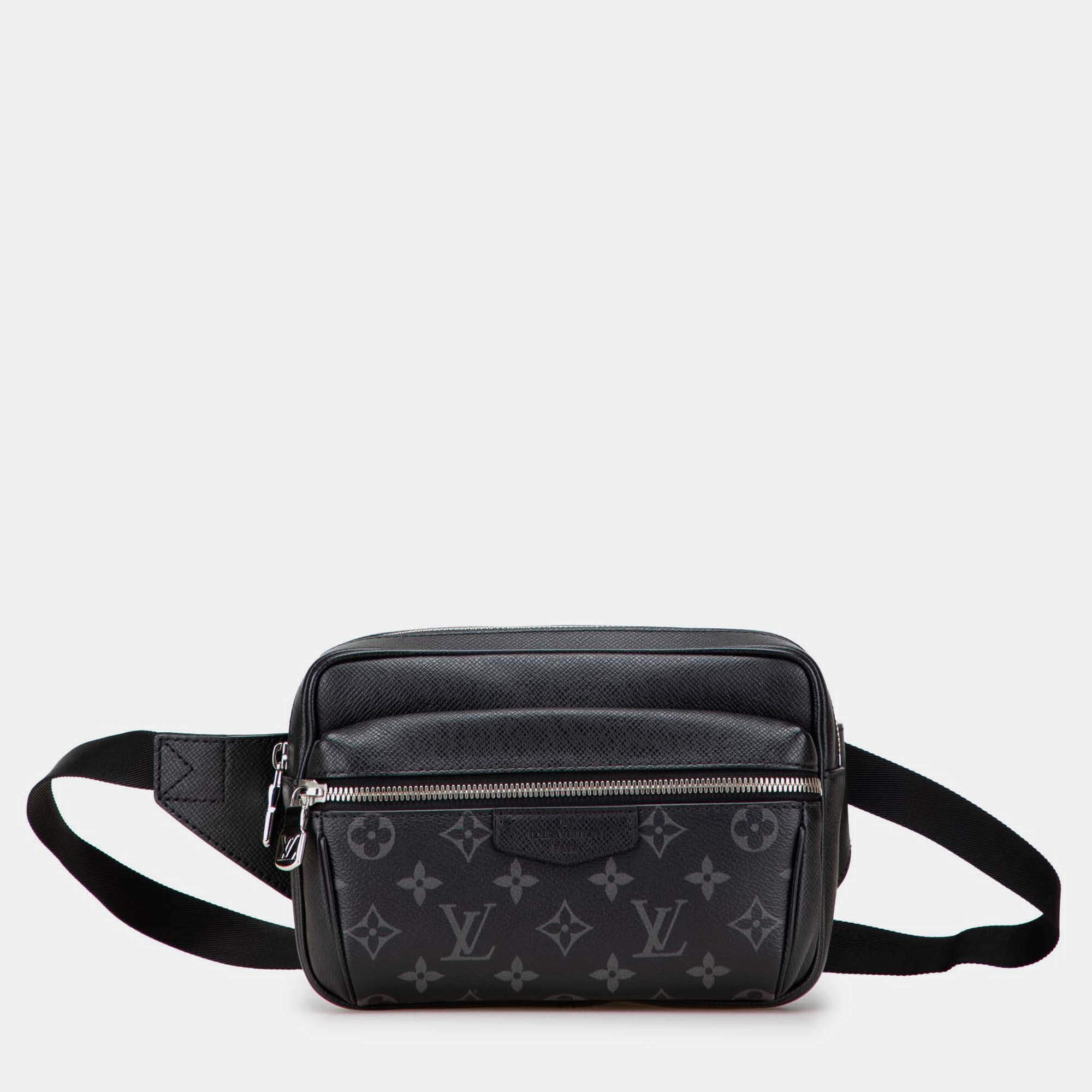 Pre Owned Louis Vuitton Black Monogram Eclipse Outdoor Bumbag
