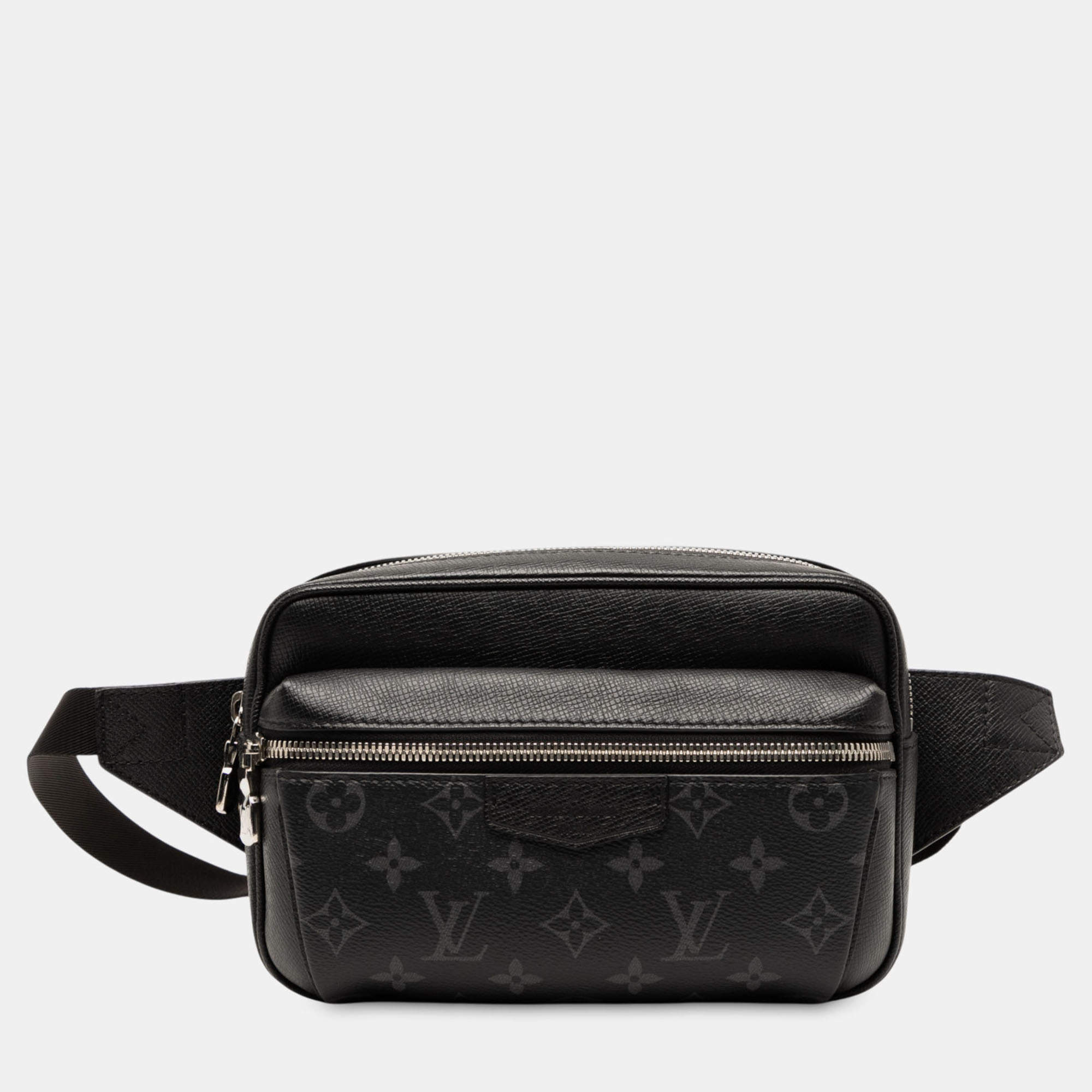 Pre Owned Louis Vuitton Black Monogram Taigarama Outdoor Bumbag