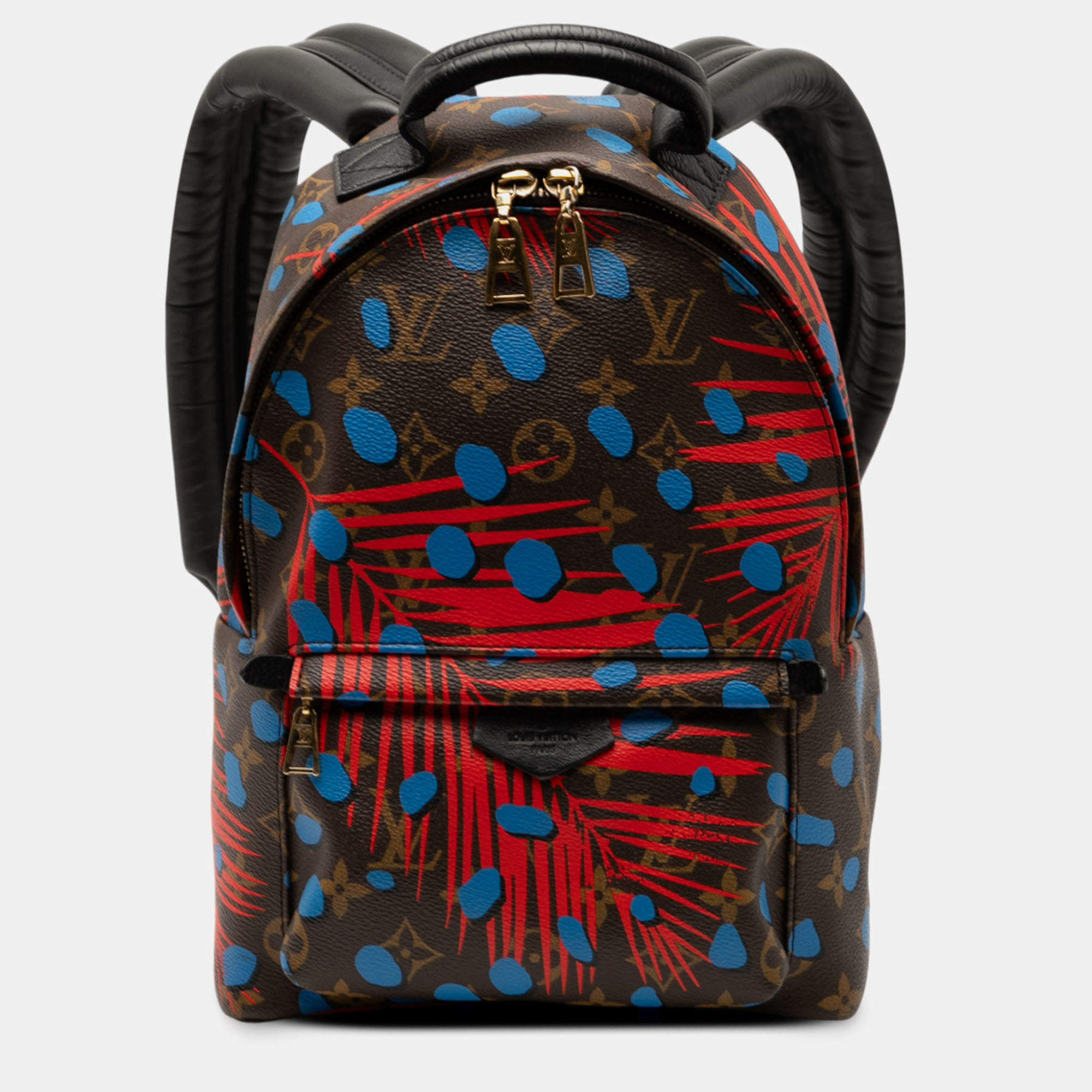 Pre Owned Louis Vuitton Palm Springs Monogram Jungle Dots PM Multicolor Monogram Canvas Backpack