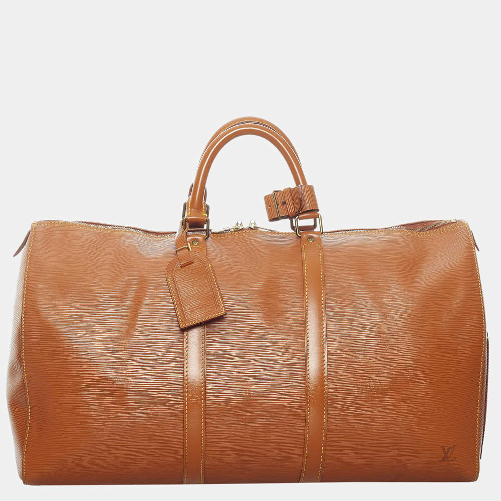 Pre Owned Louis Vuitton Brown Epi Keepall 50