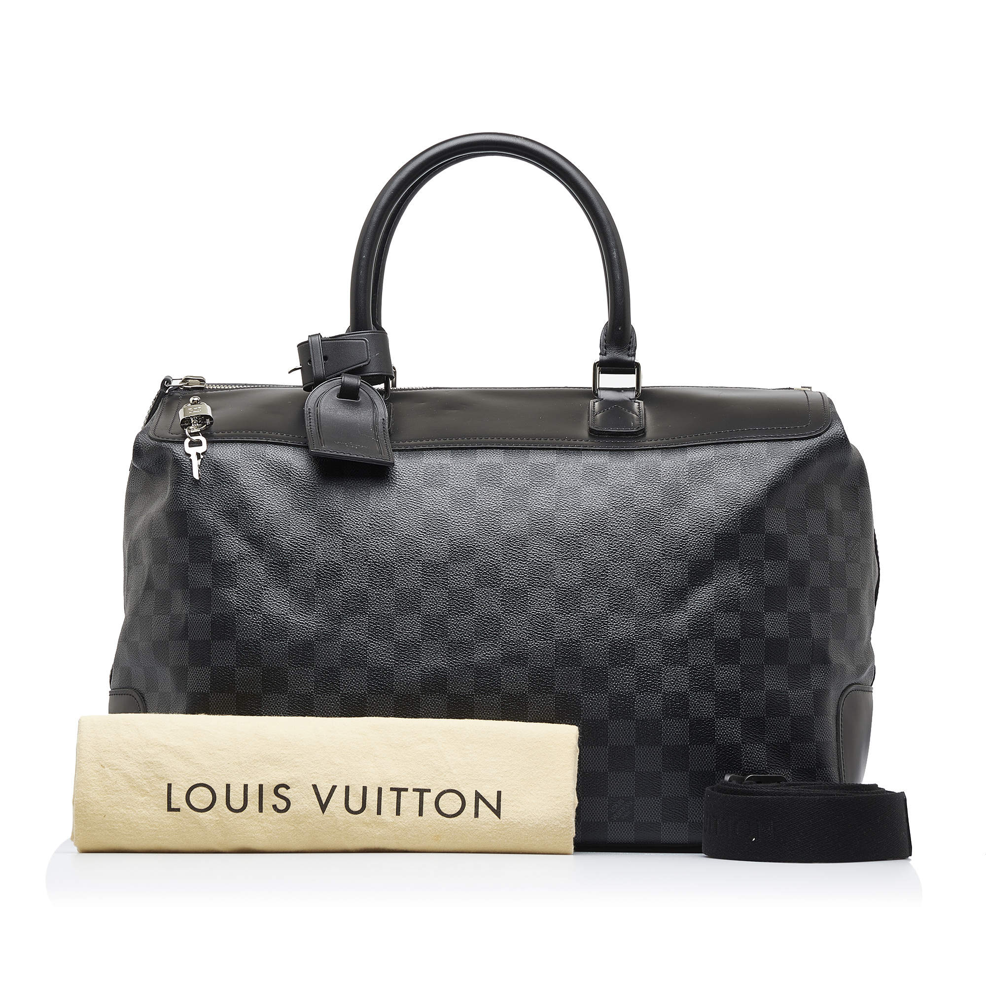 Authenticated Louis Vuitton Damier Graphite Neo Greenwich Black