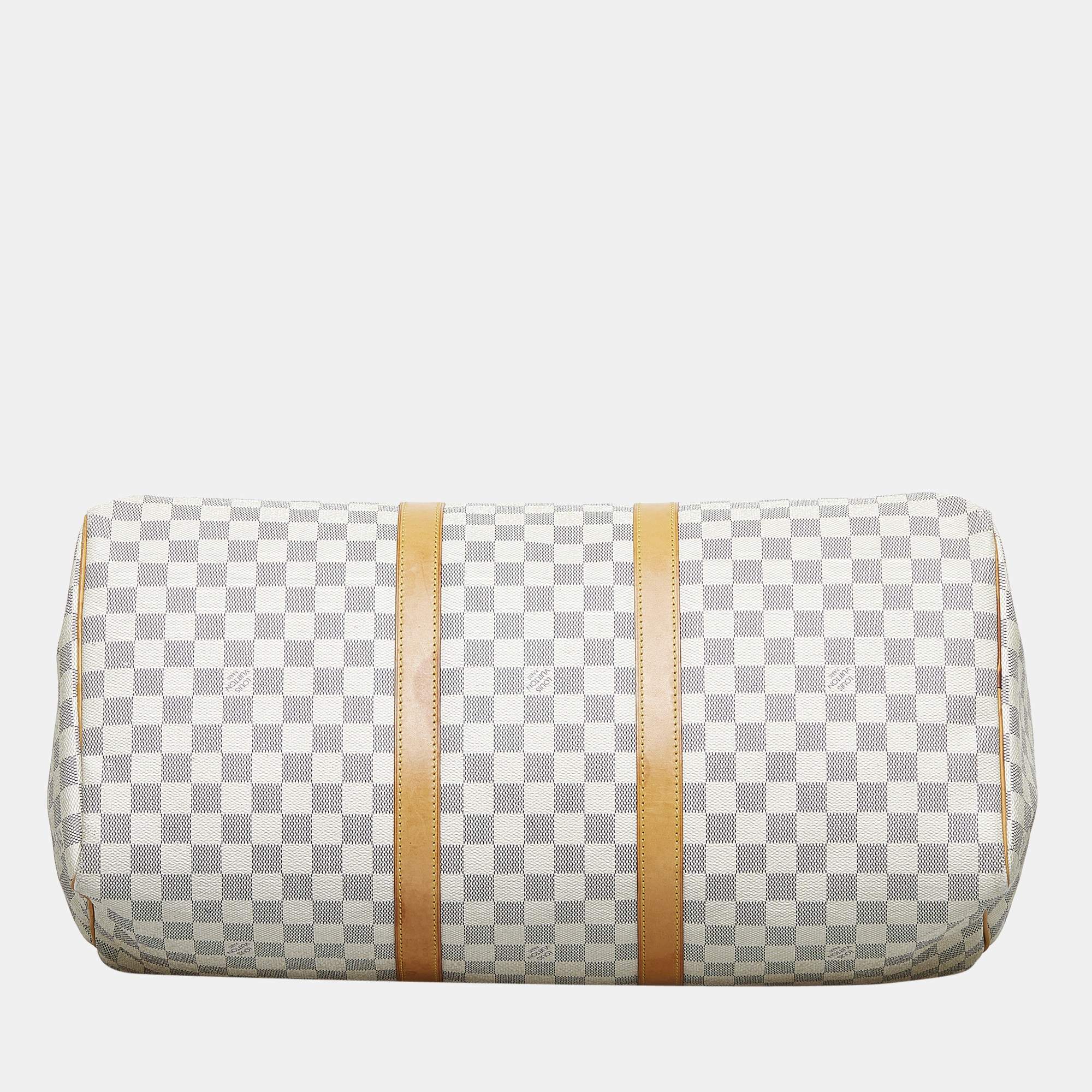 Louis Vuitton Blue/White Damier Azur Keepall 50 Louis Vuitton