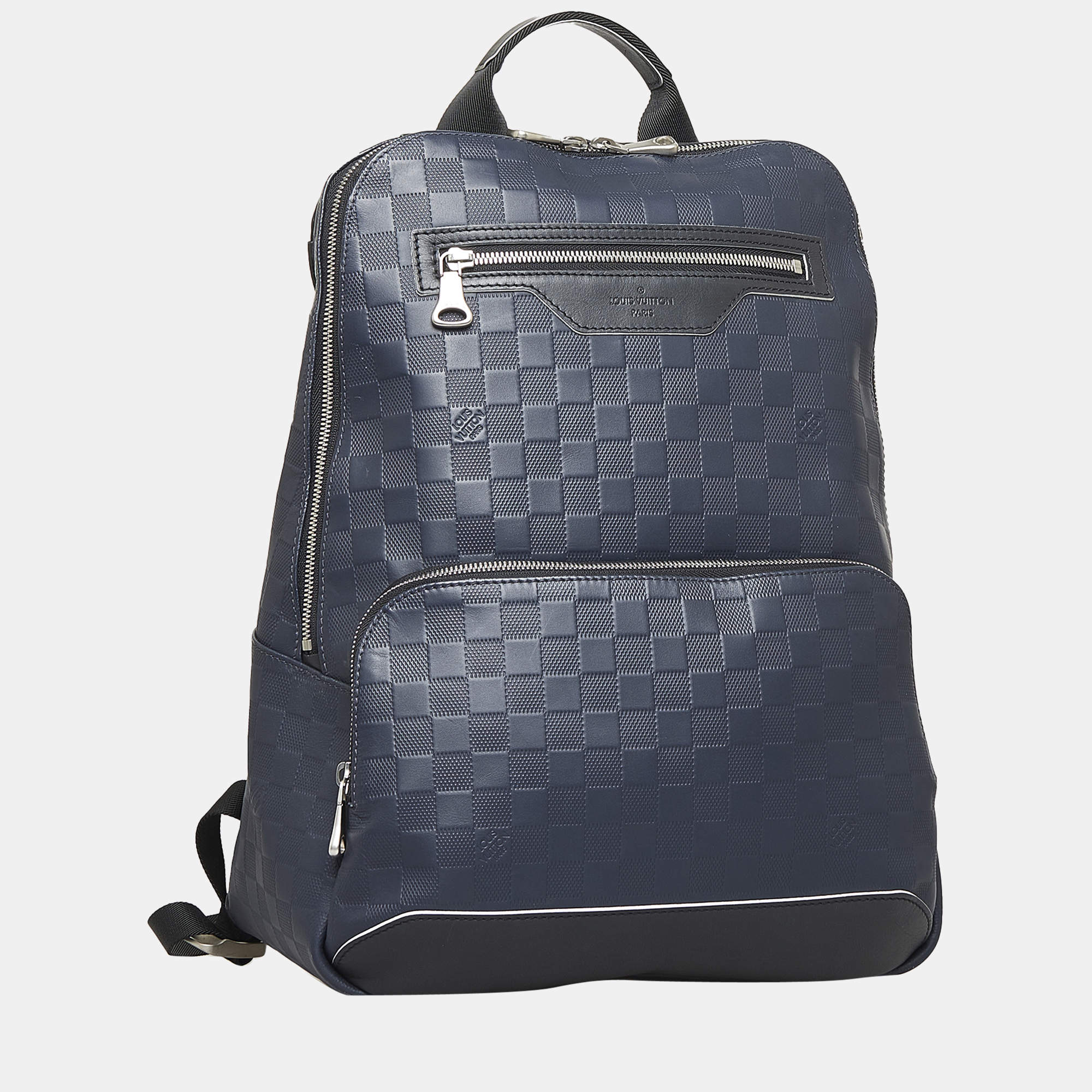 Authentic Louis Vuitton Blue Damier Infini Leather Avenue Backpack