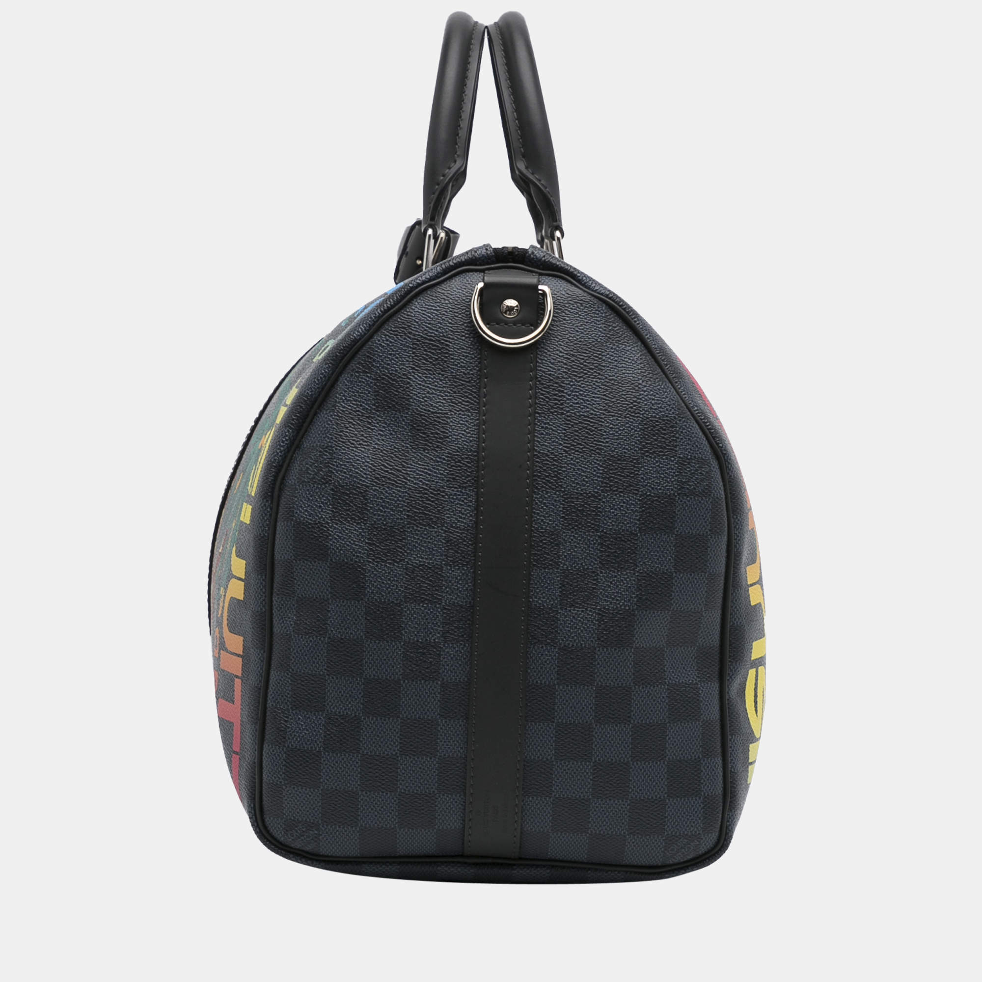 Louis Vuitton Keepall Bandouliere Damier Cobalt 45 Black/Cobalt in Canvas  with Silver-tone - US