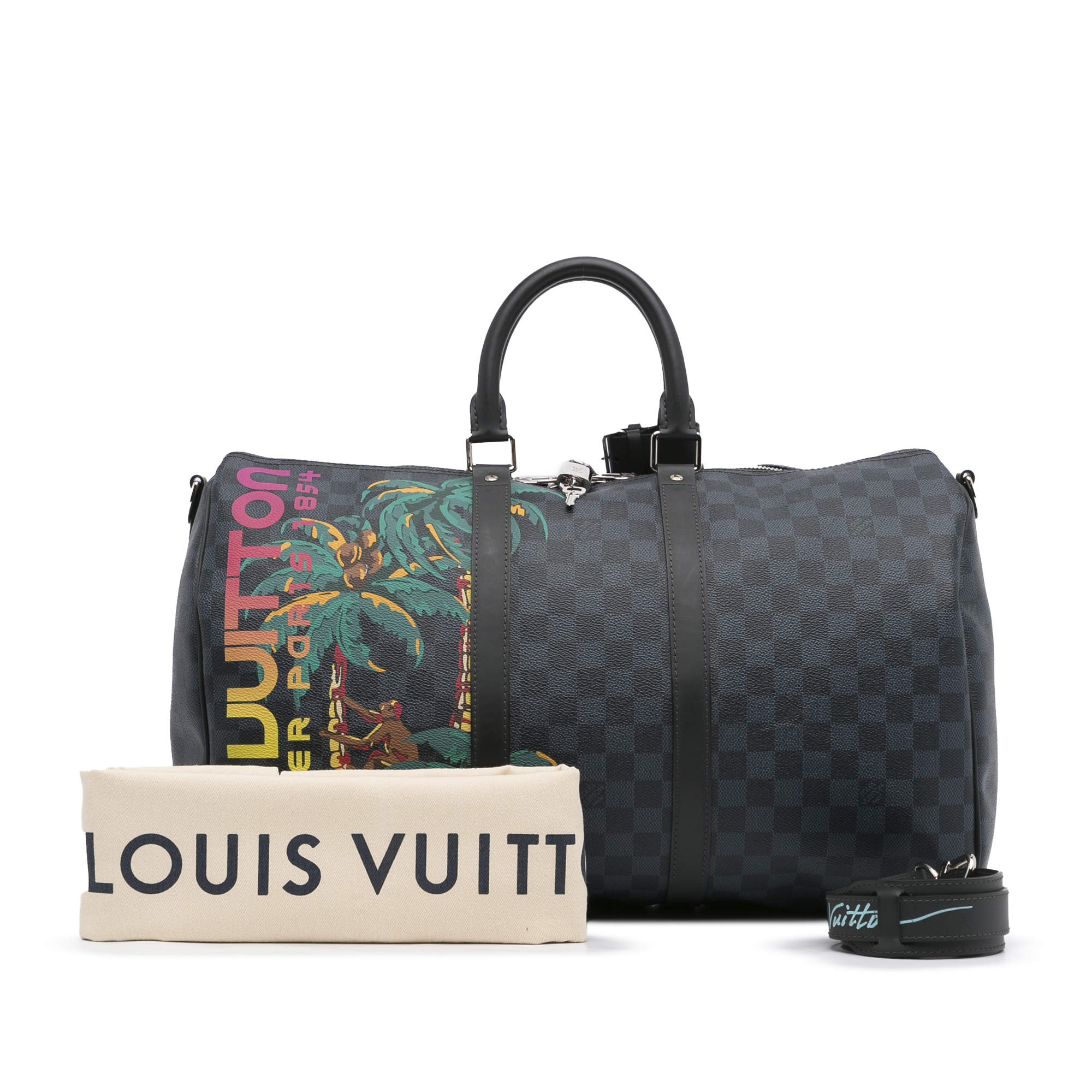 Louis Vuitton Keepall Bandouliere 45 Damier Cobalt Canvas
