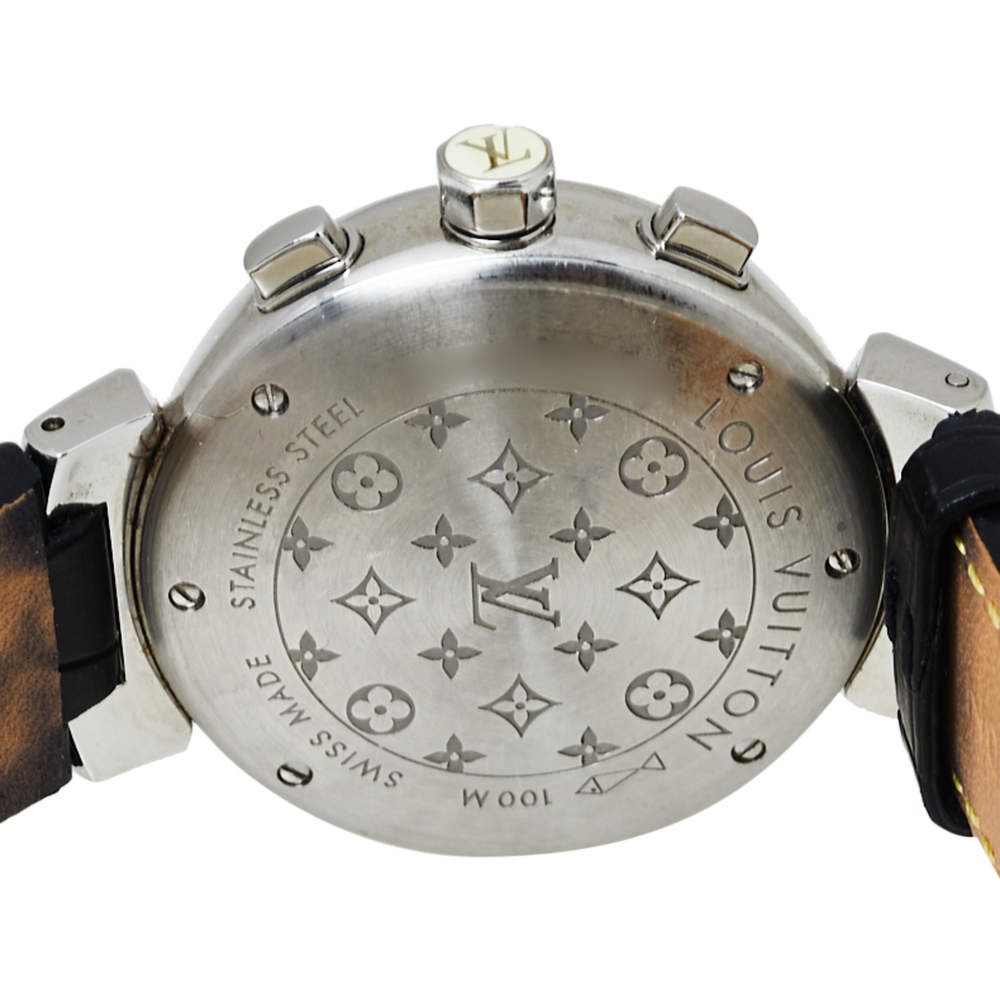 Tambour chronographe watch Louis Vuitton White in Steel - 24316771