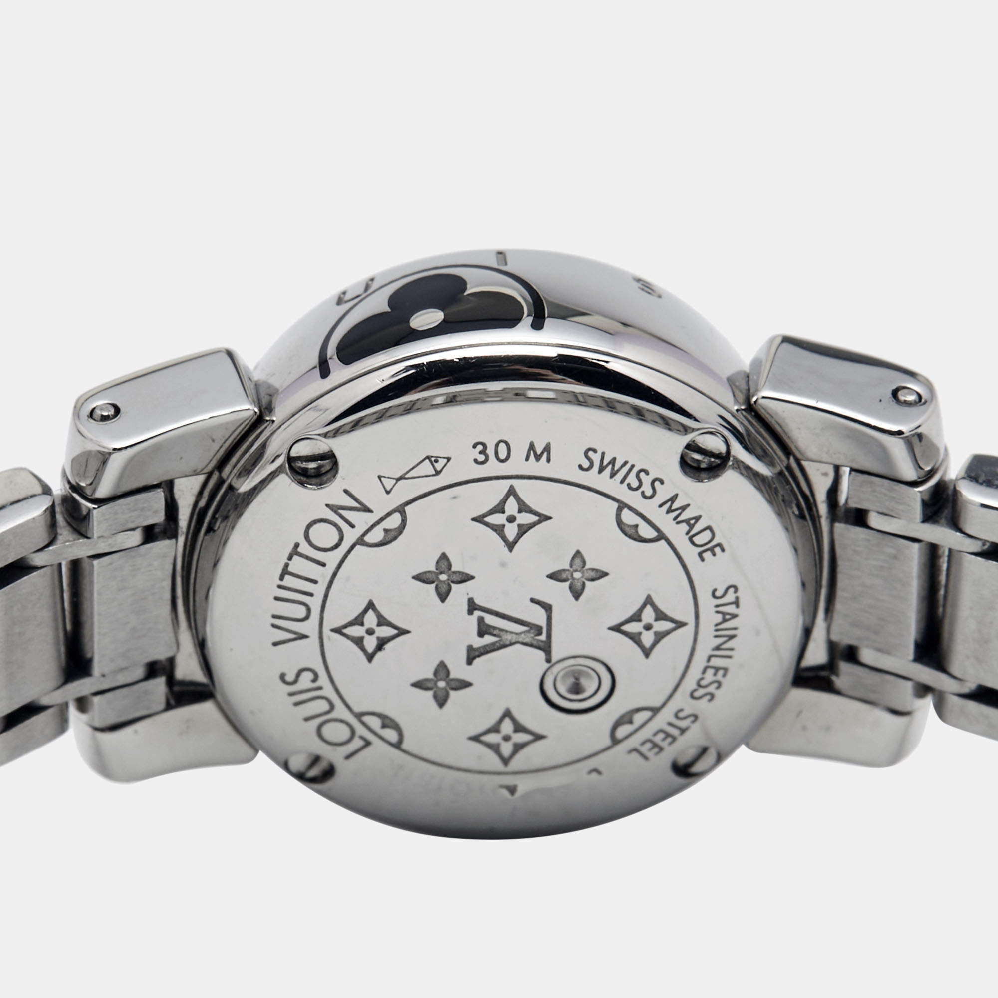 LOUIS VUITTON Tambour Bijou Secret Q151R Diamond Quartz Watch 90186041