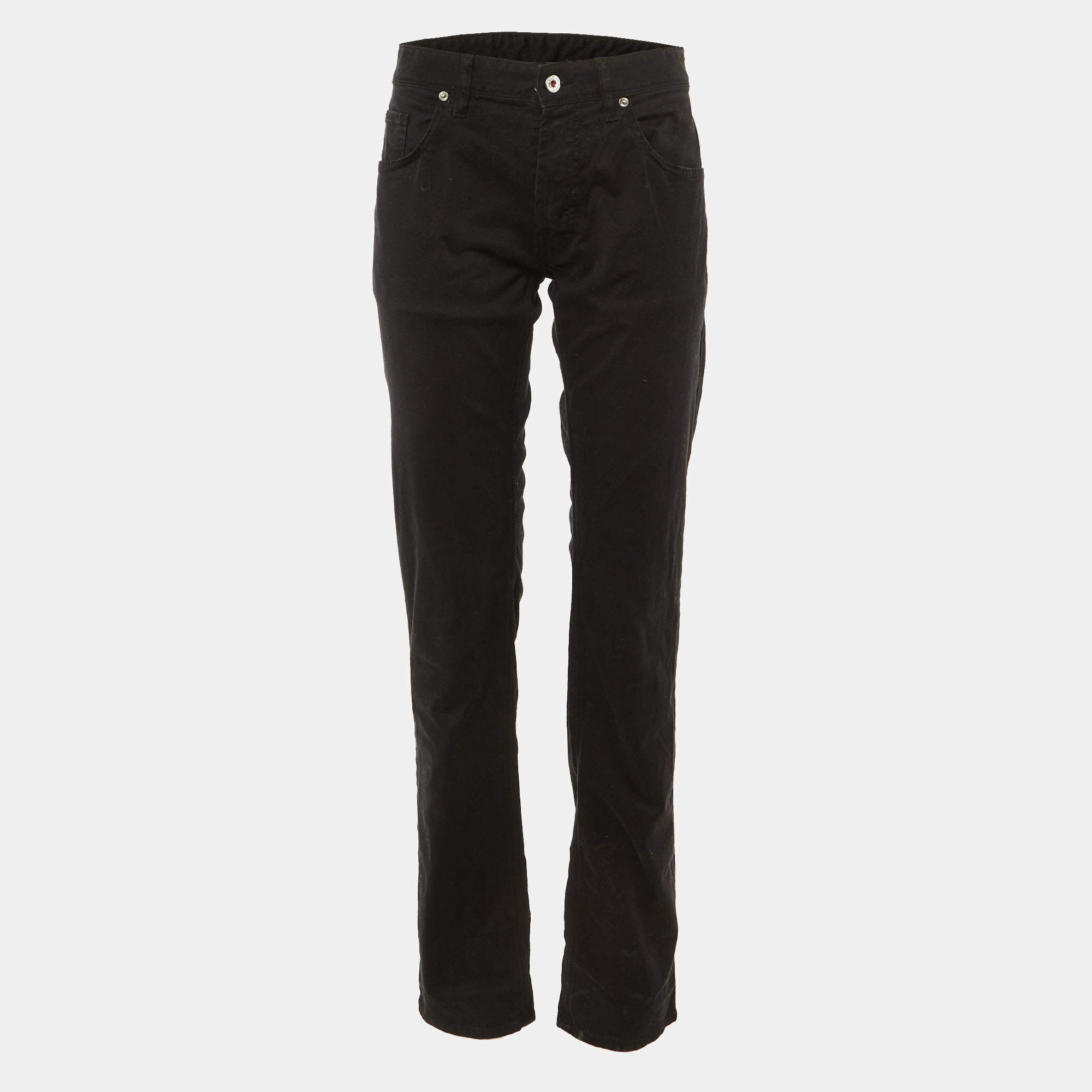 Pre Owned Love Moschino Black Denim Regular Fit Jeans L/Waist 32"