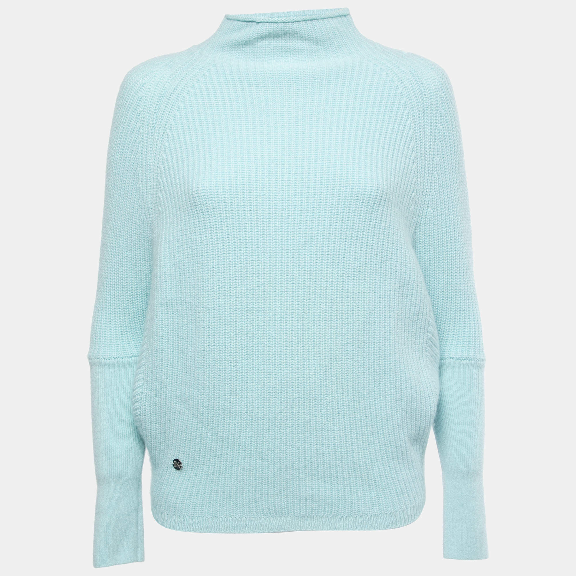 Lucy Nagle Light Blue Cashmere Turtle Neck Sweater S