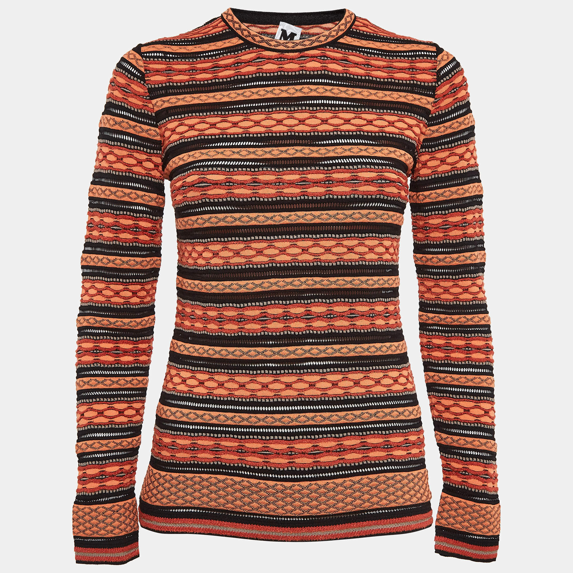 M Missoni Multicolor Patterned Knit Top M