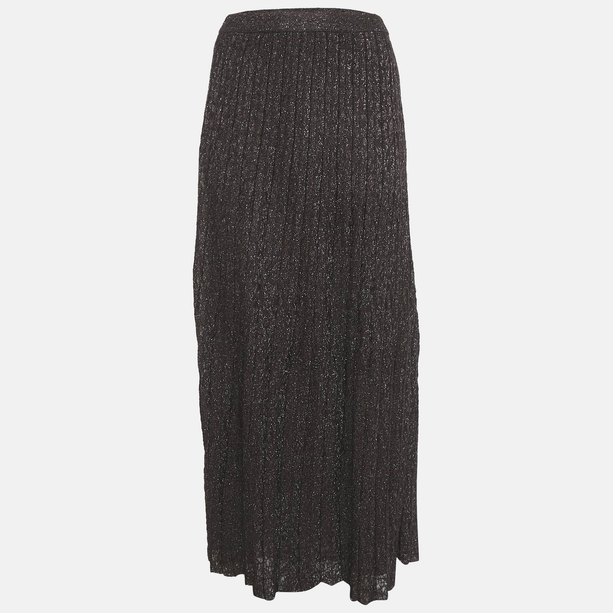 M Missoni Purple Lurex Knit Maxi Skirt S