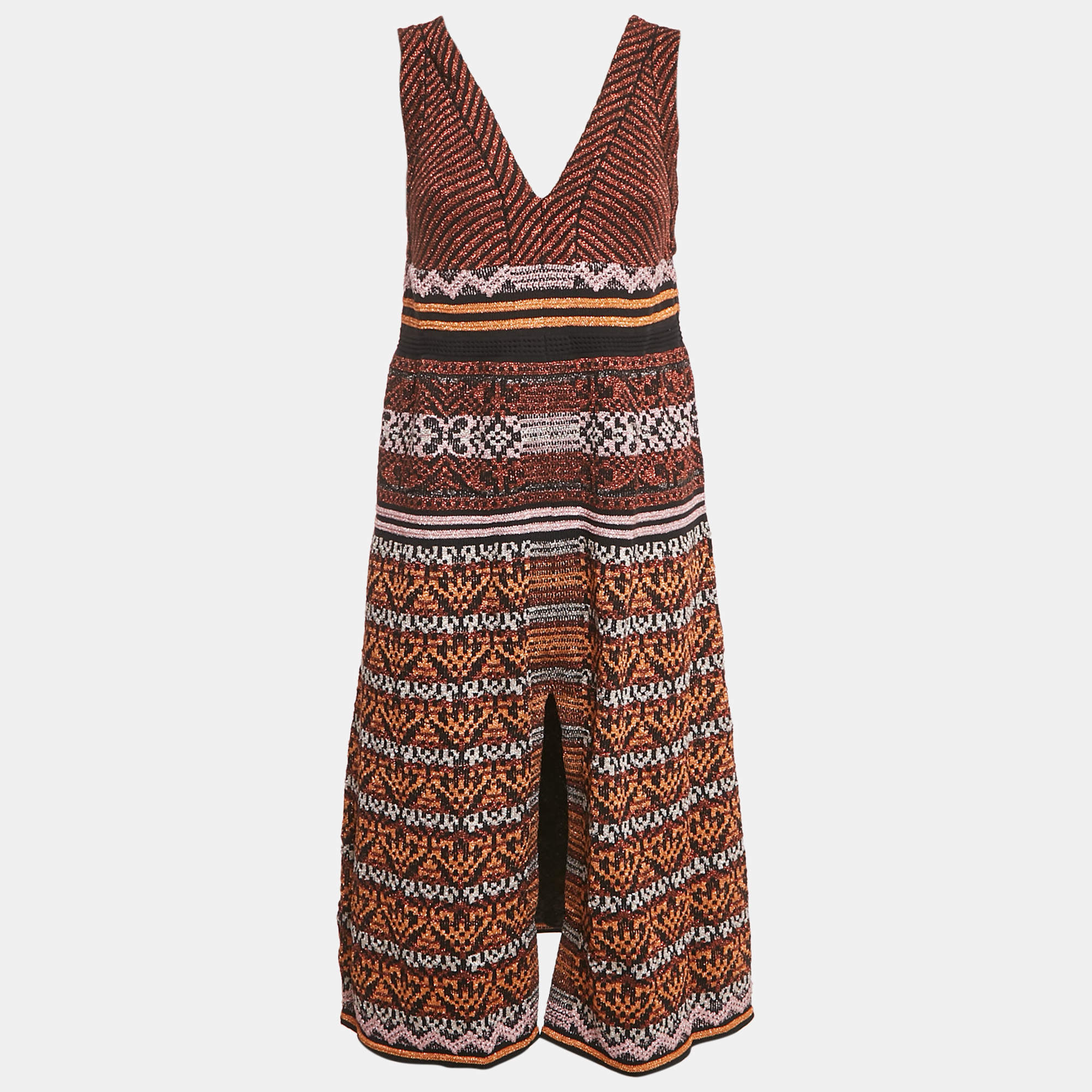 M Missoni Metallic Lurex Knit Sleeveless Dress M