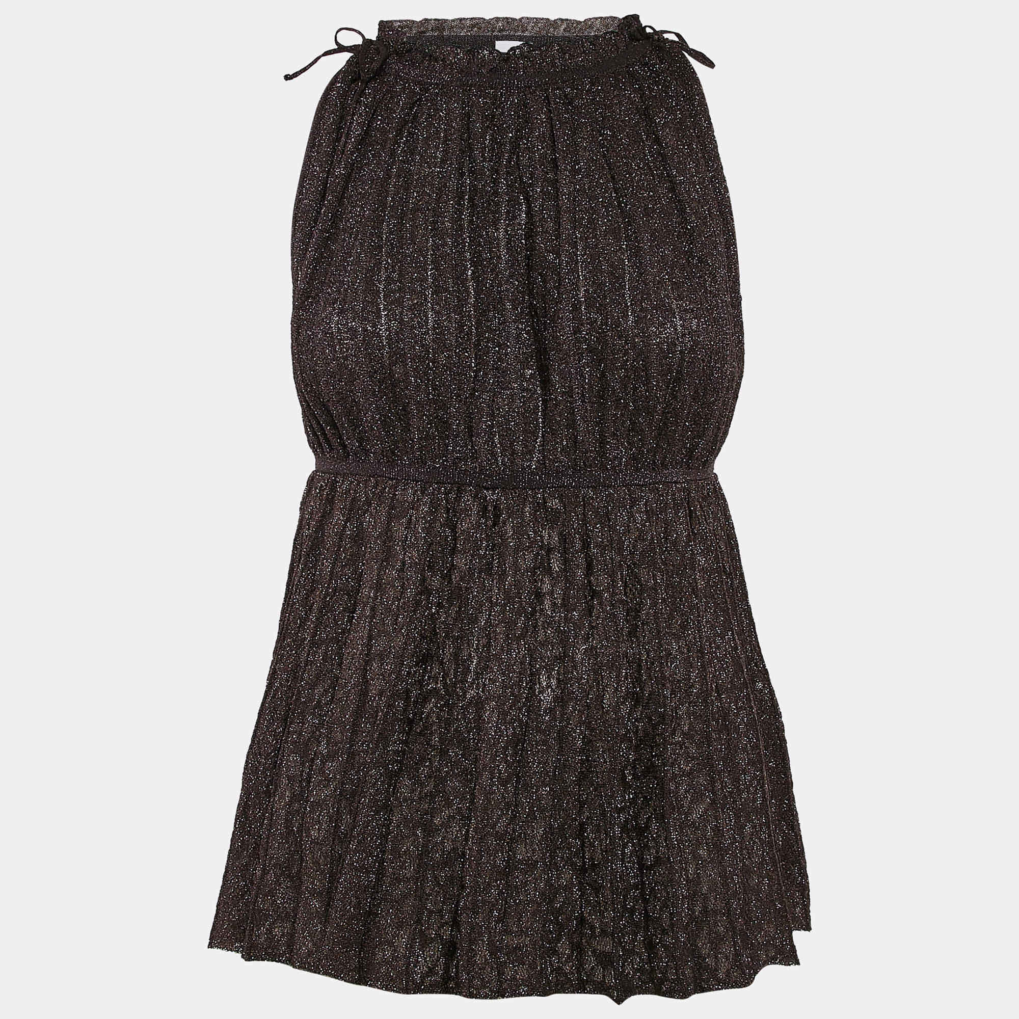 M Missoni Metallic Patterned Lurex Knit Sleeveless Top M