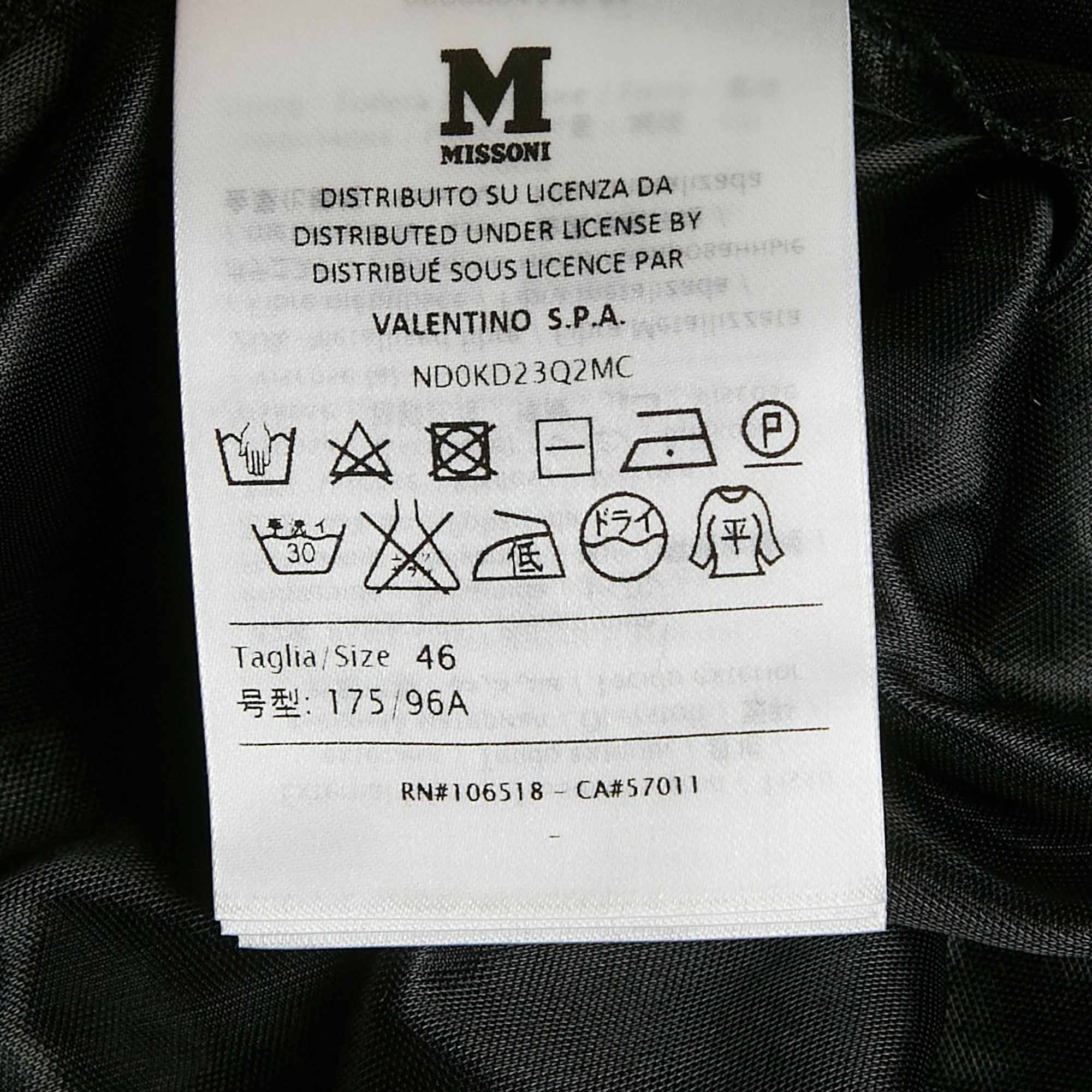 Pre Owned M Missoni Multicolor Patterned Lurex Knit Sleeveless Short Dress L